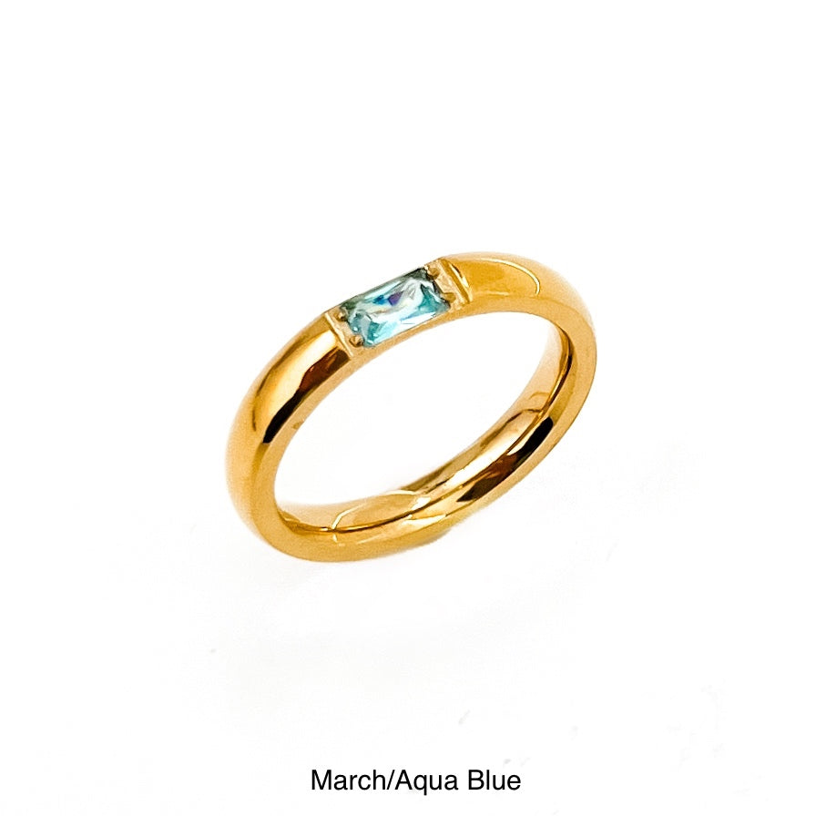 Birthstone Ring || Choose Month