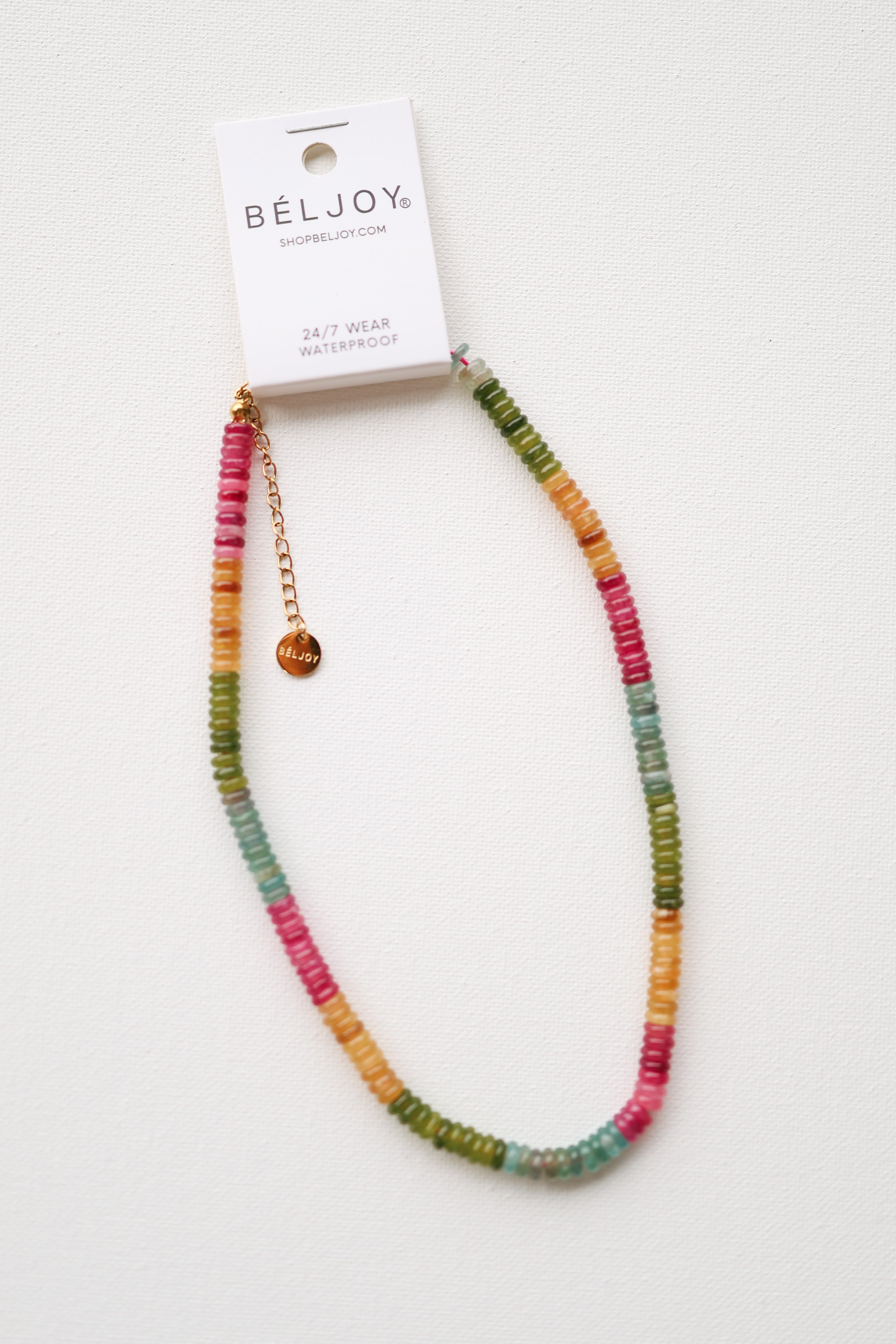 Jayla Multi Colored Beaded Stone Necklace