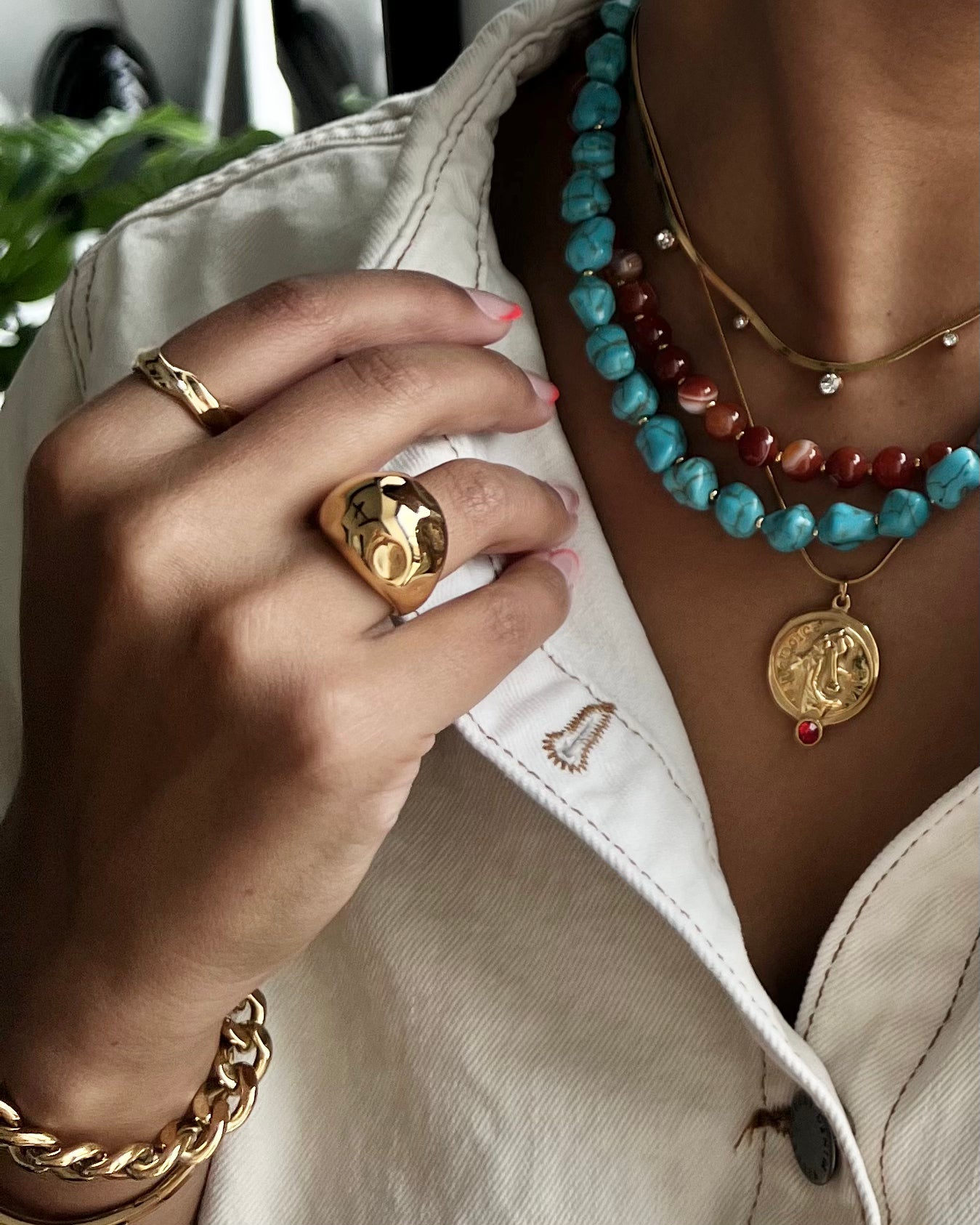 Remington Bold Statement Ring Gold and Silver