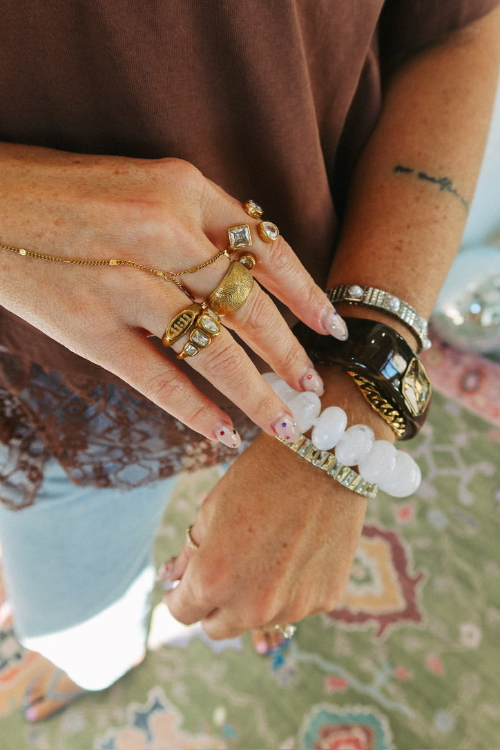 Sparks Fly Gap Ring - Square