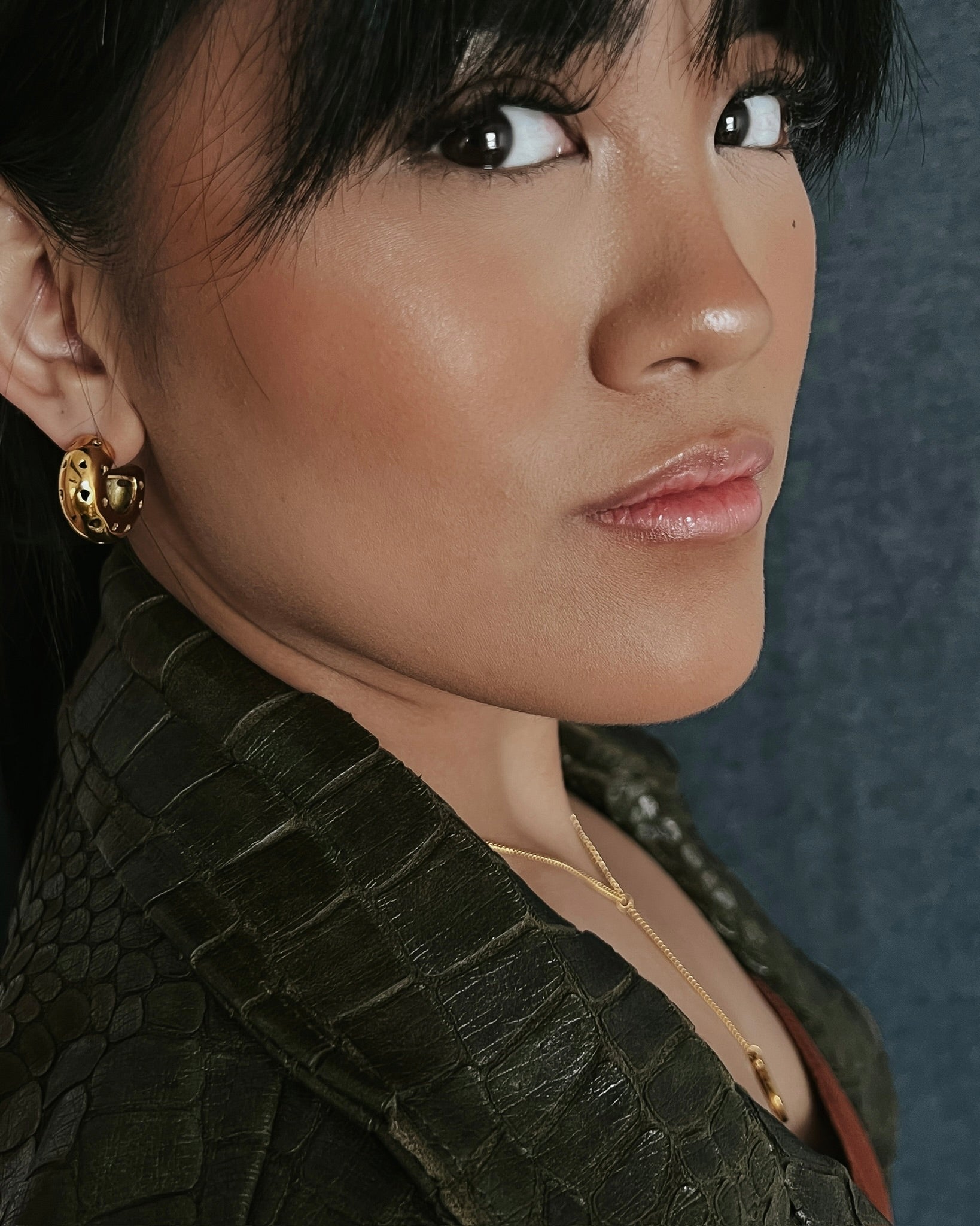 Cheryl Heart Hoop Earrings || Choose Color