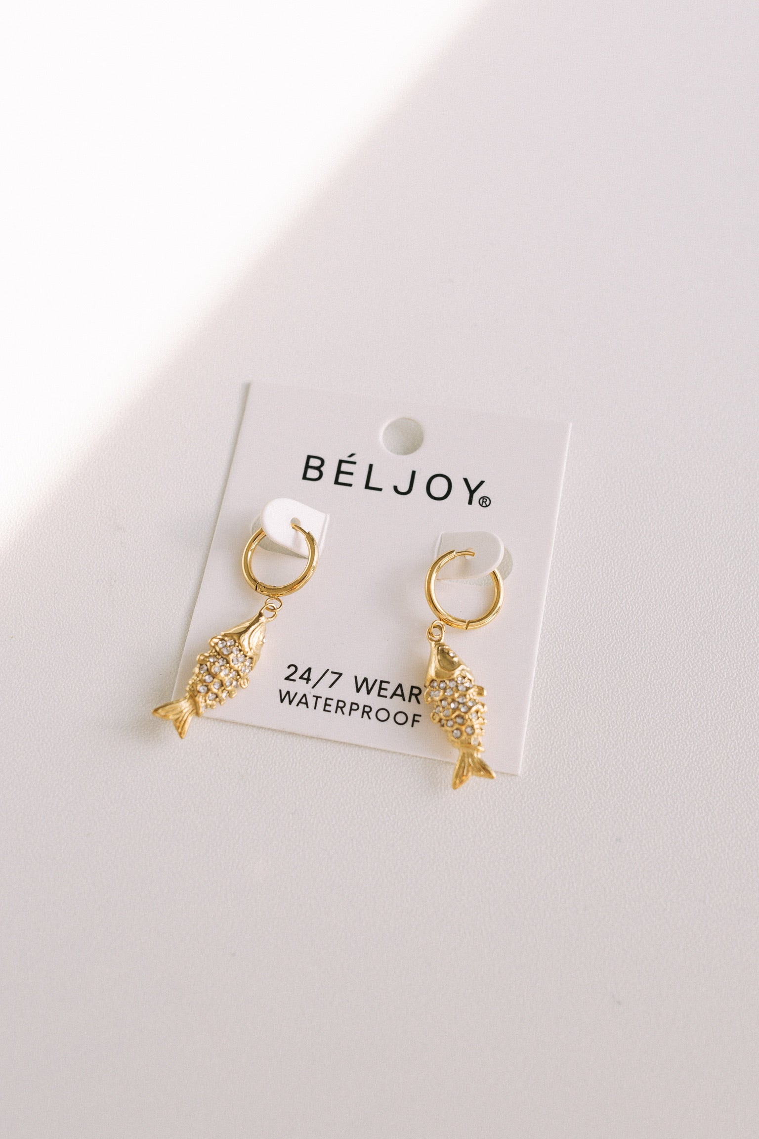 Edda Fish Charm Hoops