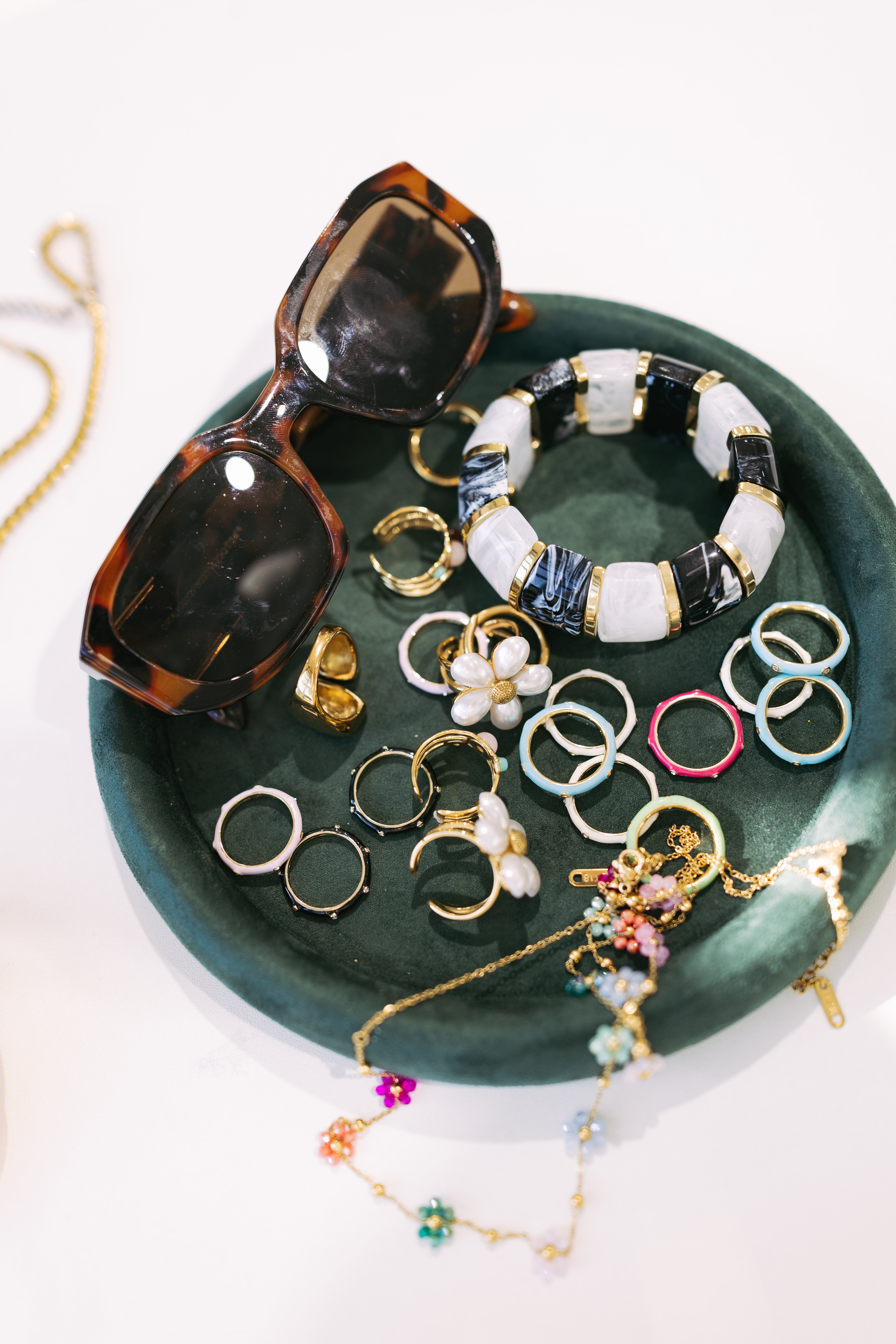 Bibi Stretch Bracelet - Black/White