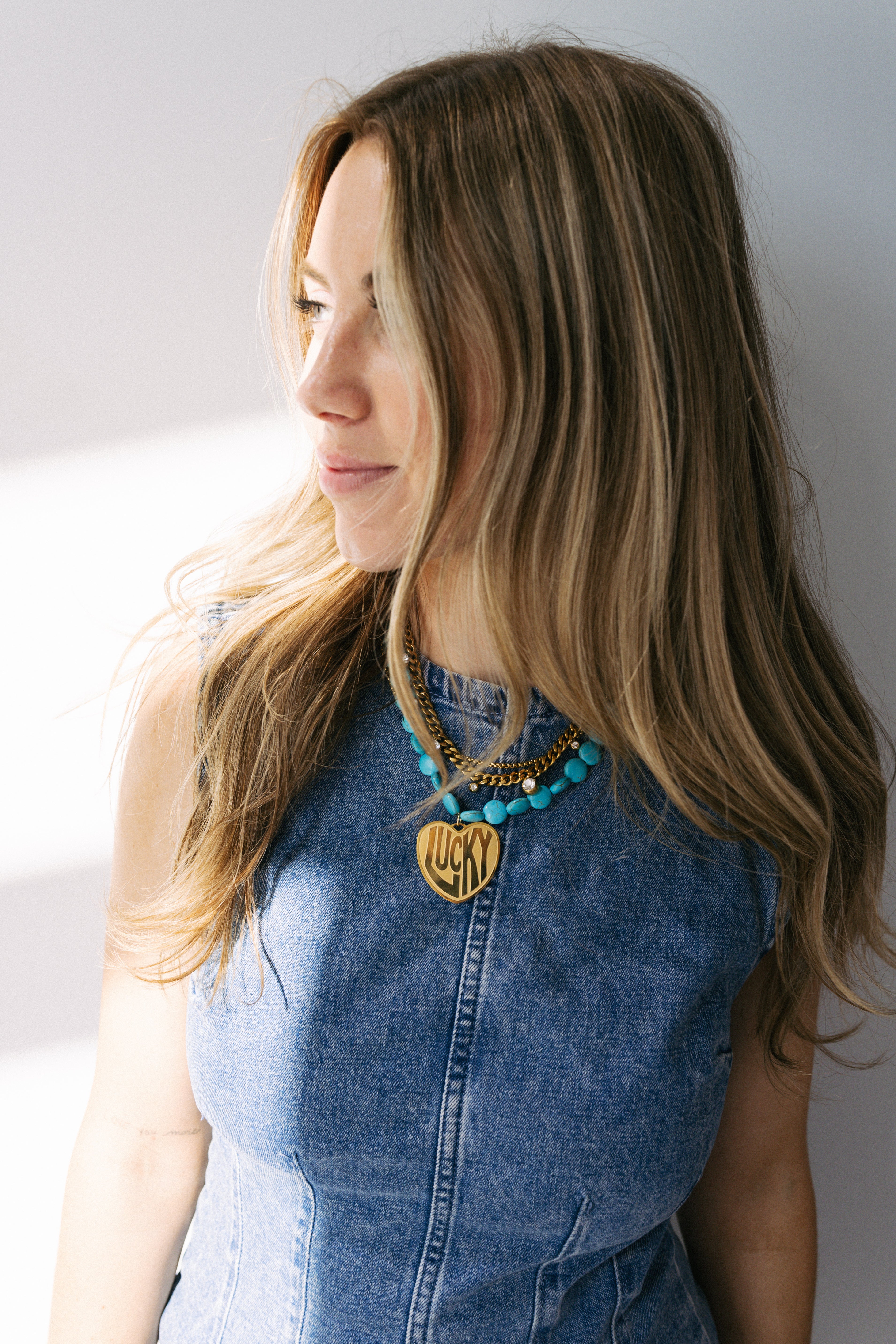 Lucky In Love Stone Necklace - Turquoise