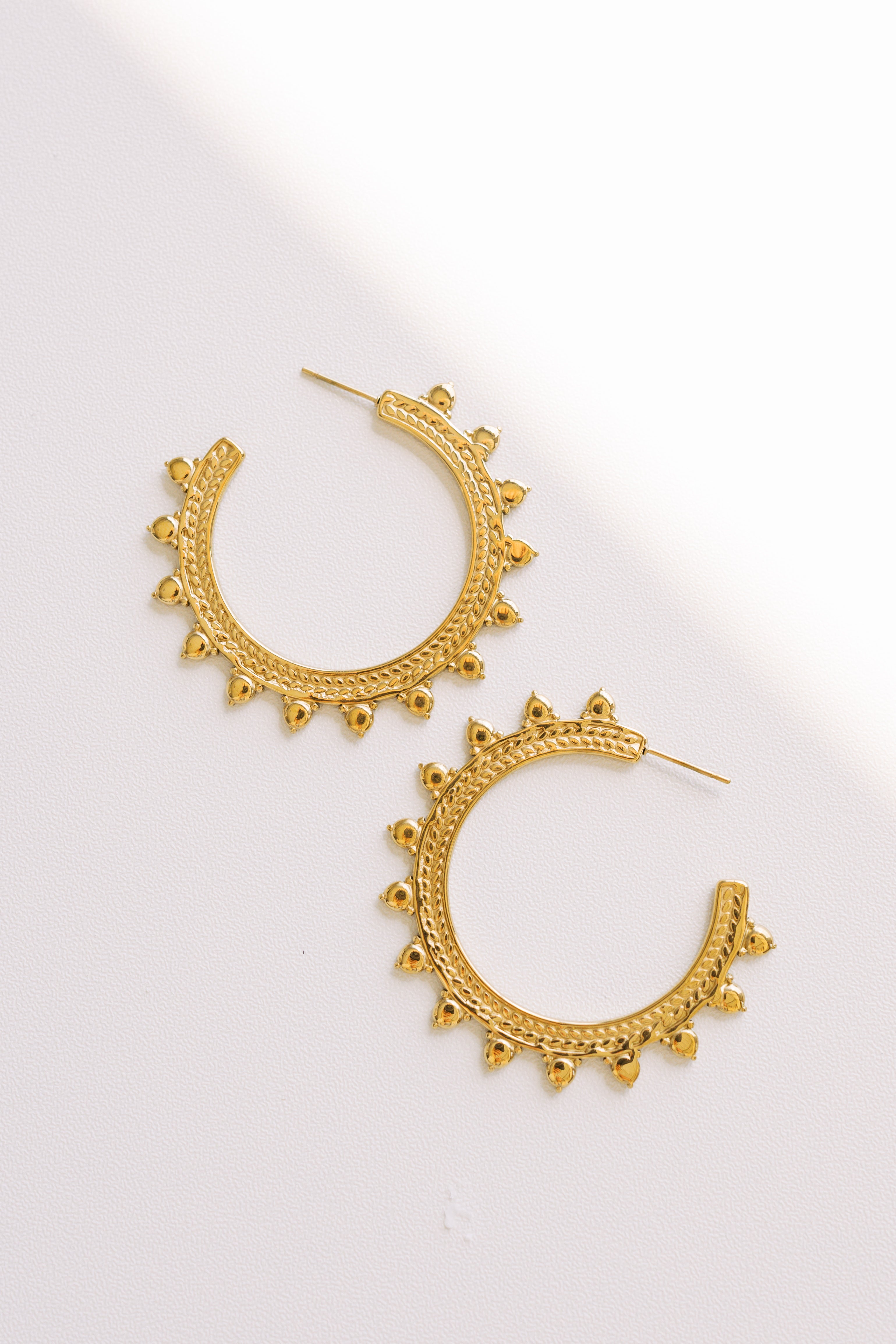 Elaine Gold Hoop Earrings