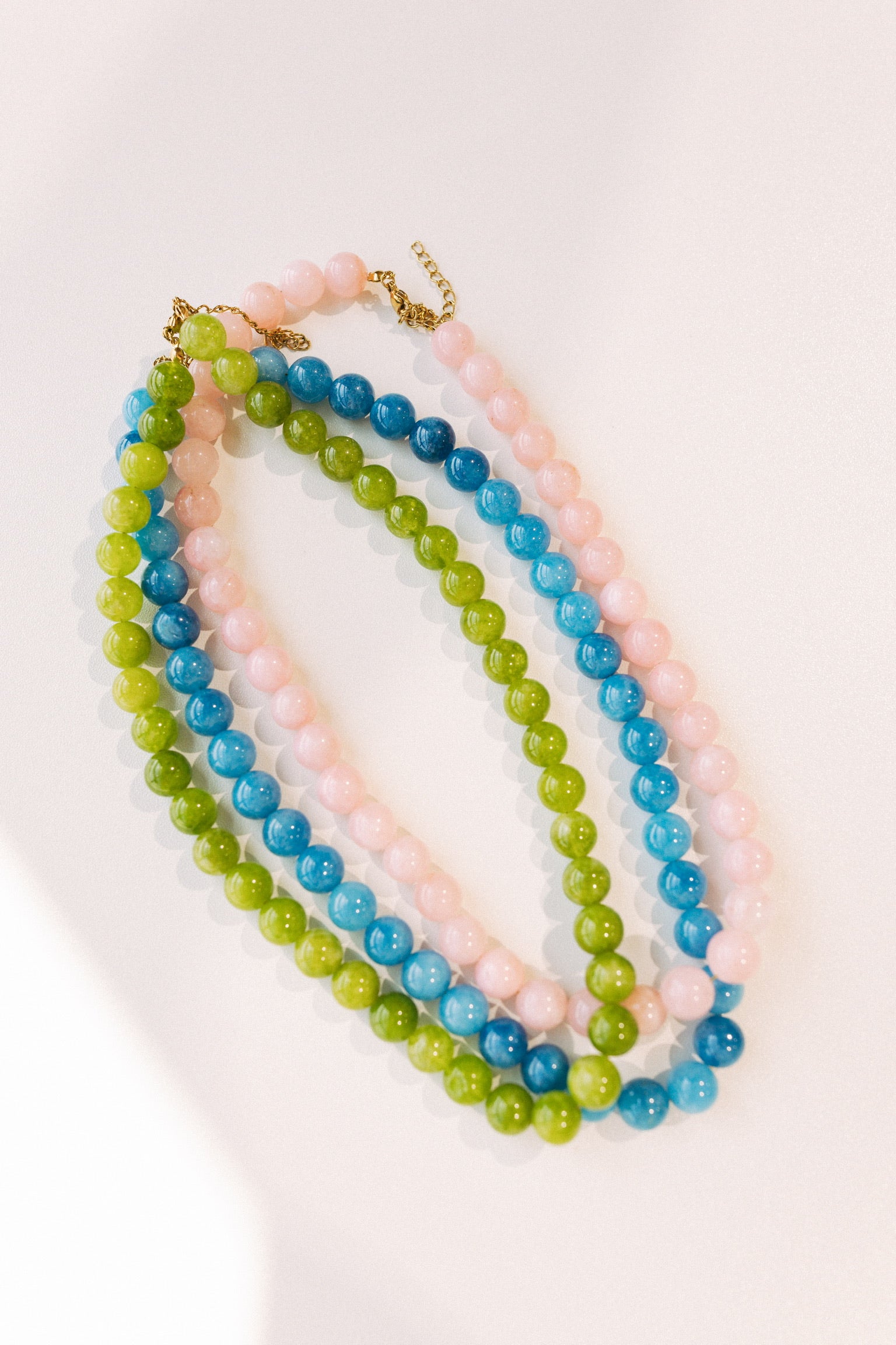 Boba Beaded Necklace - Pink