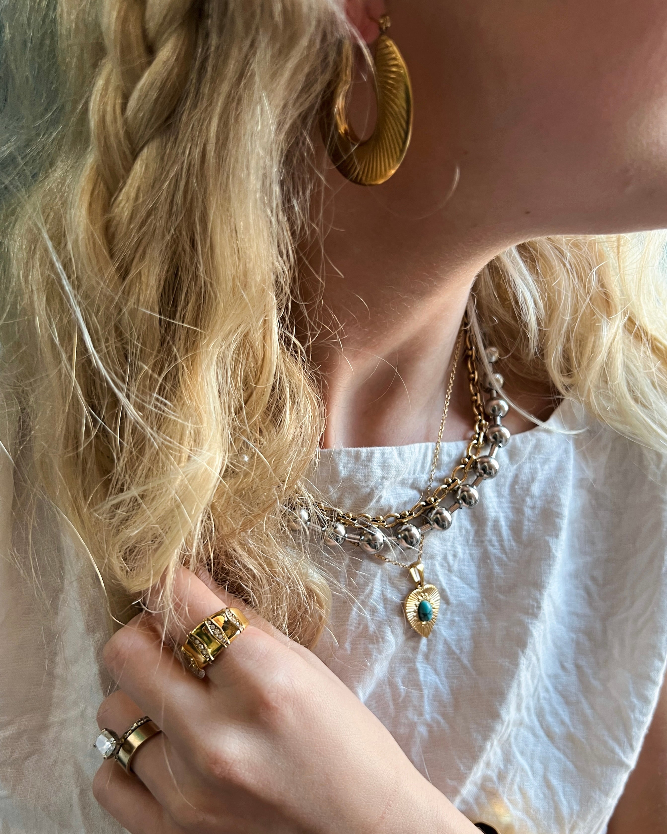 Ruth Crystal Gold Ring