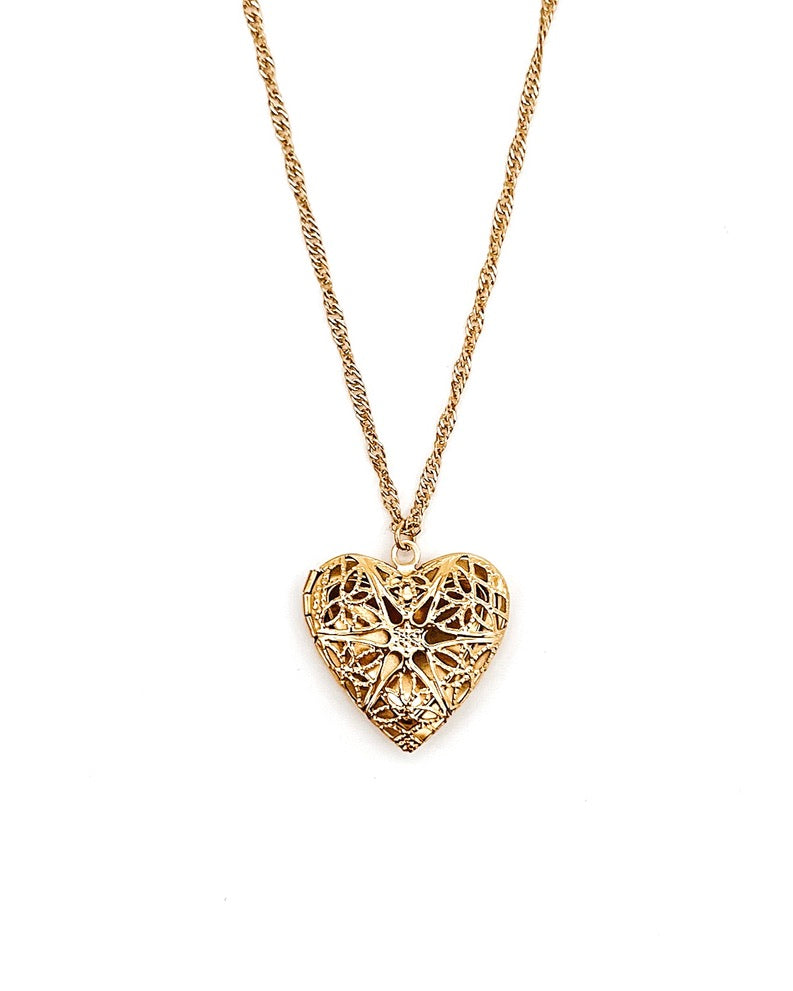 Thelma Heart Locket Necklace || Choose Style