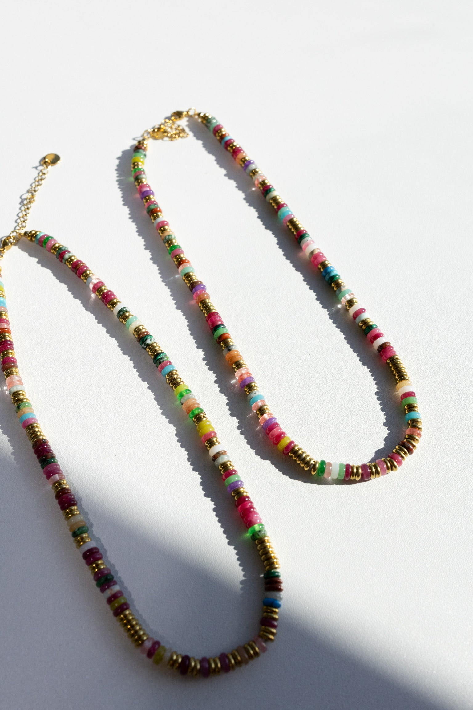 Joan Multi Color Beaded Stone Necklace || Choose Color