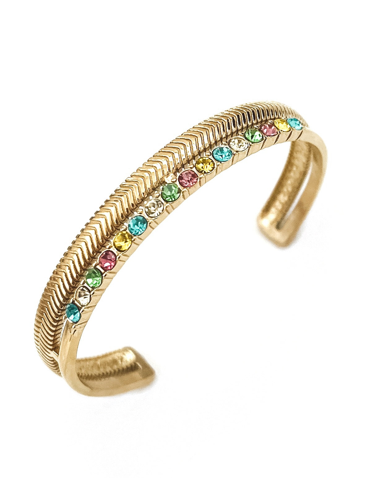 Brewer Crystal Cuff Bracelet || Choose Color