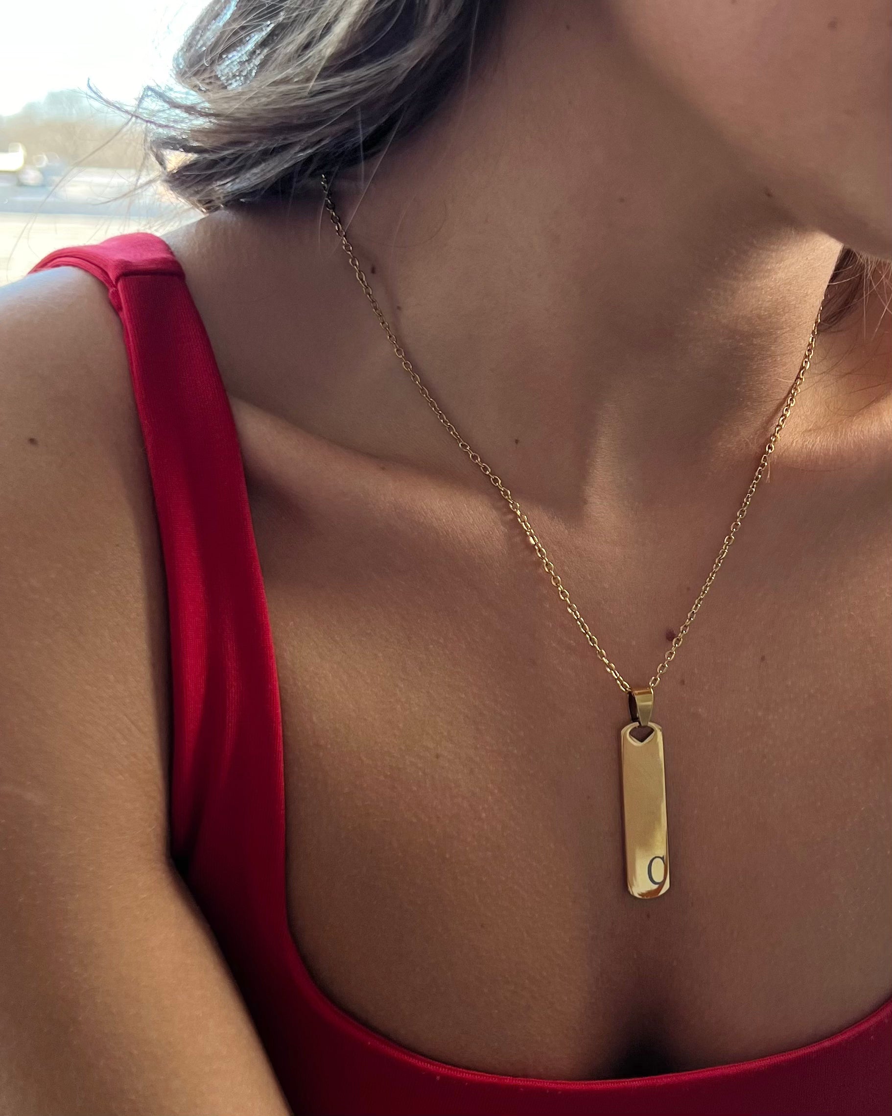 Gold Initial Pendant Necklace