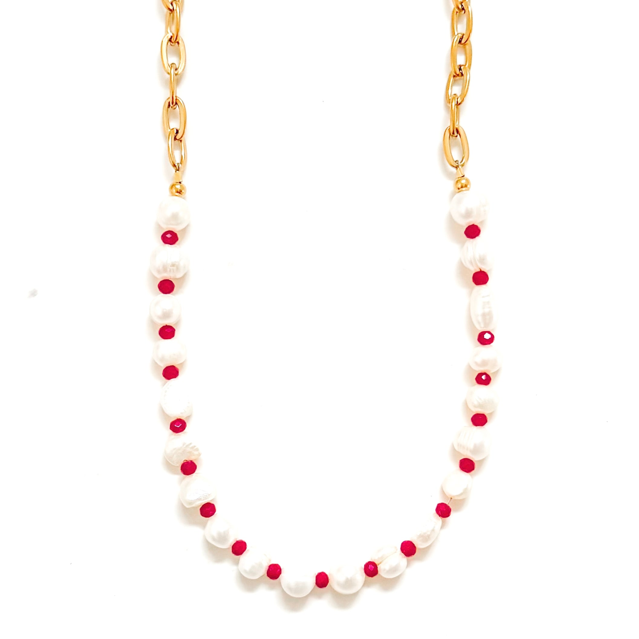 Isla Beaded Pearl Necklace || Choose Color