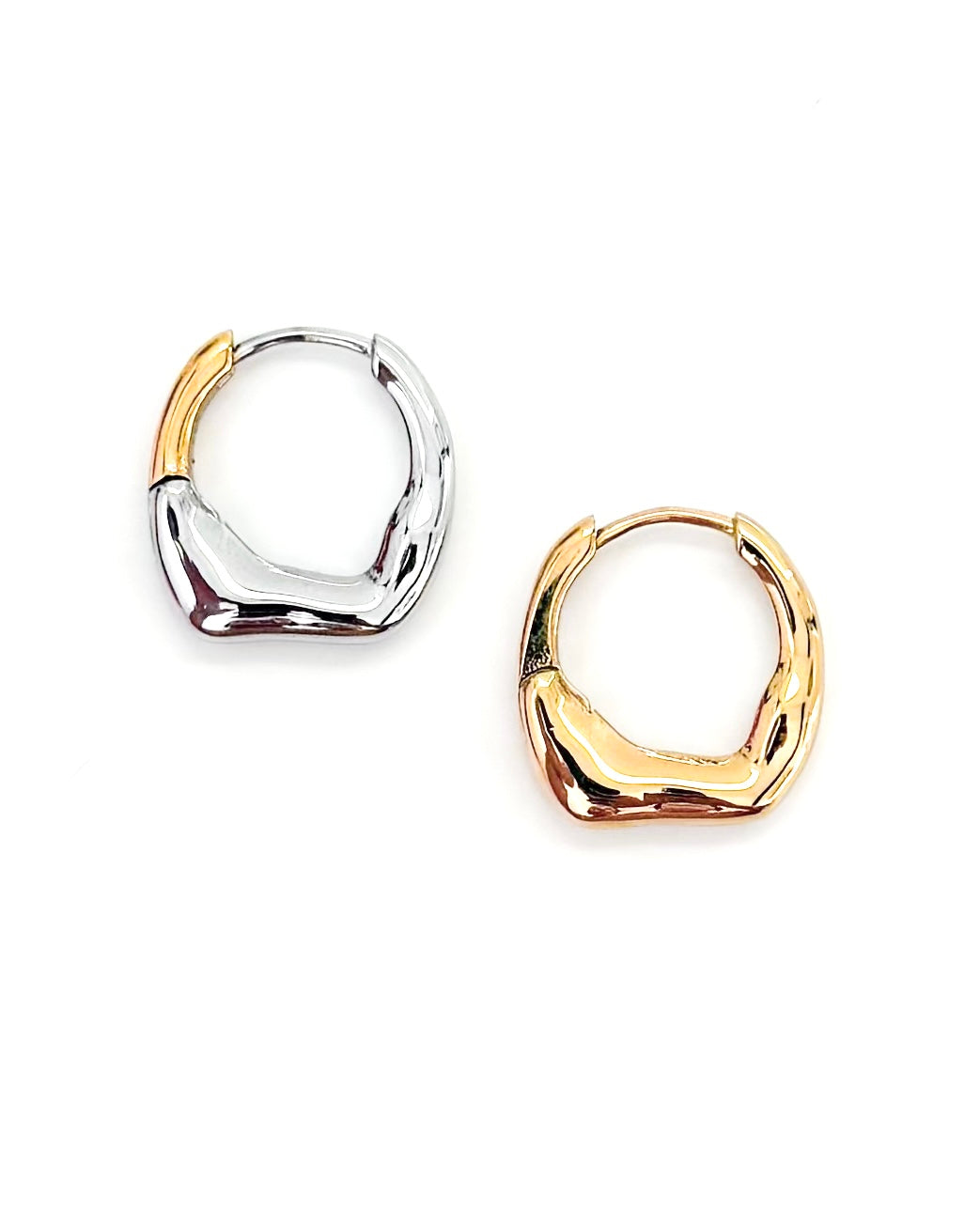 Elvo Irregular Huggie Hoops || Choose Color