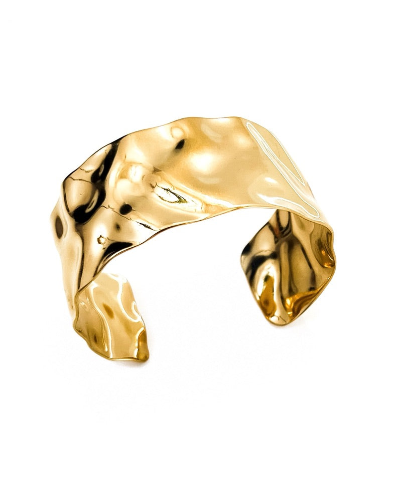 Billie Wave Gold Silver Cuff Bracelet || Choose Color