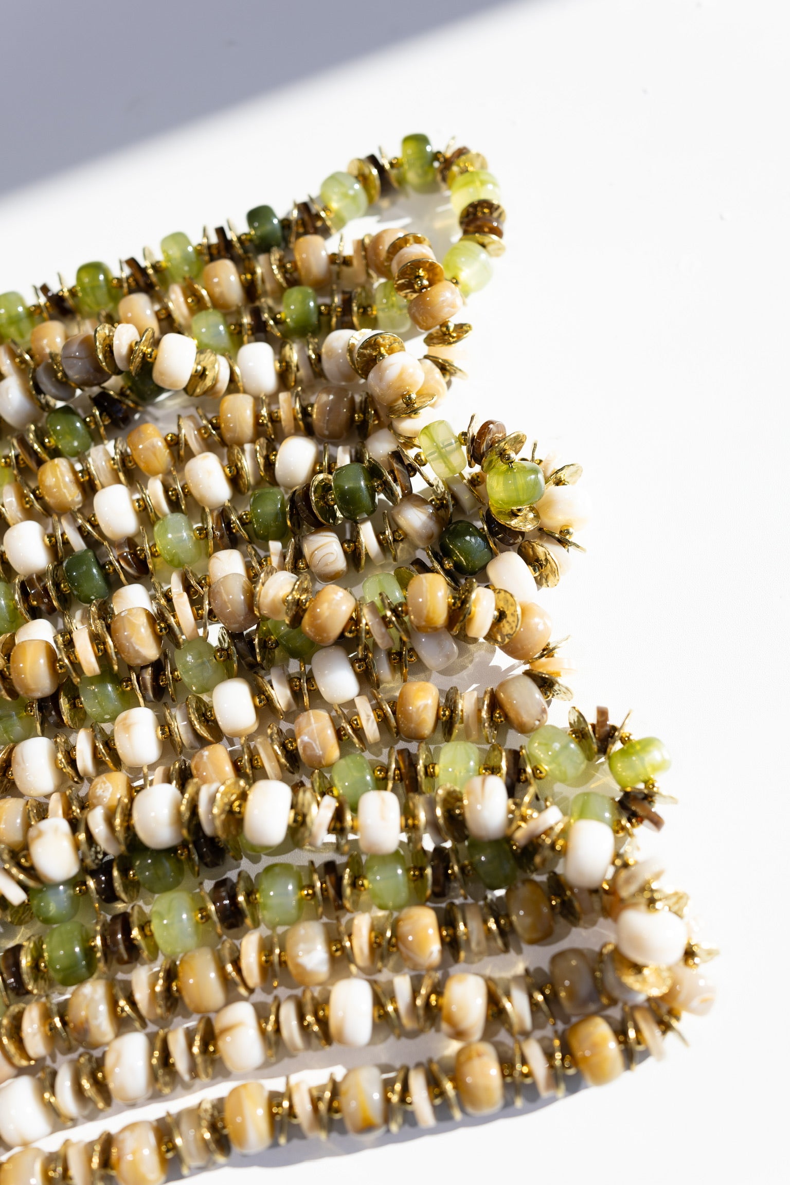 Ozark Chunky Beaded Necklace - Green