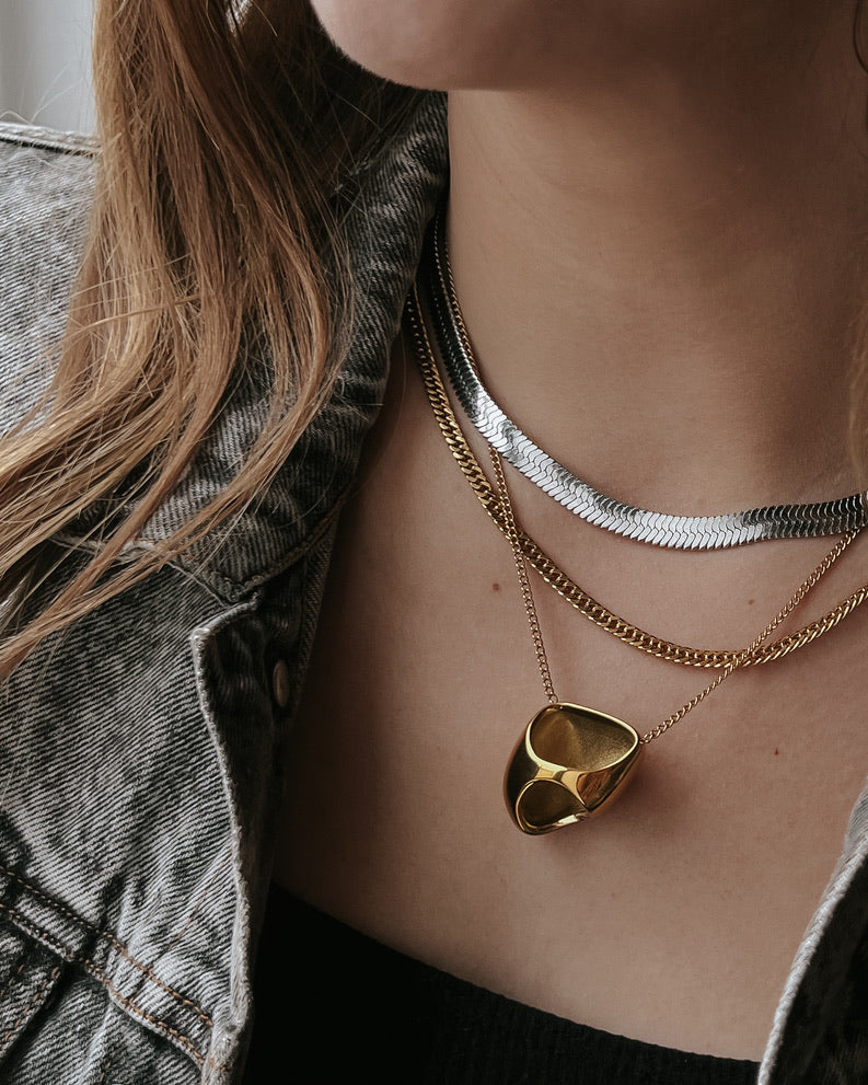 Tisha Gold Nugget Necklace