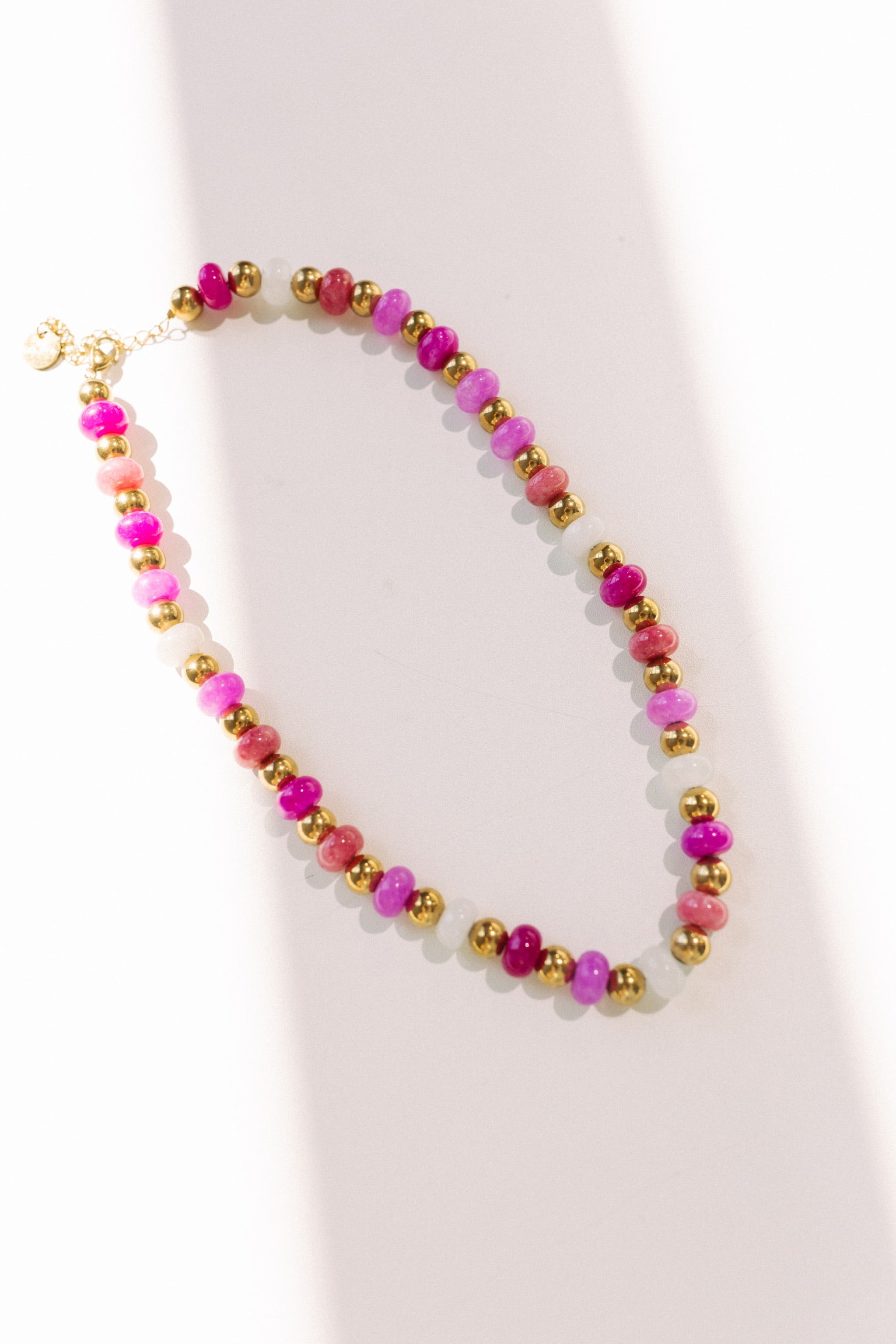 Pretty In Pink Beaded Necklace