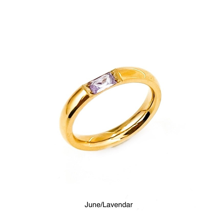 Birthstone Ring || Choose Month