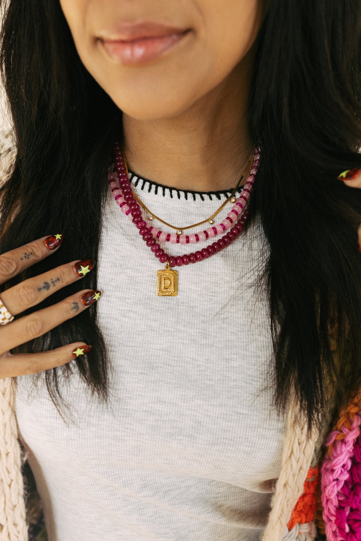 Happy Hour Necklace - Light Pink