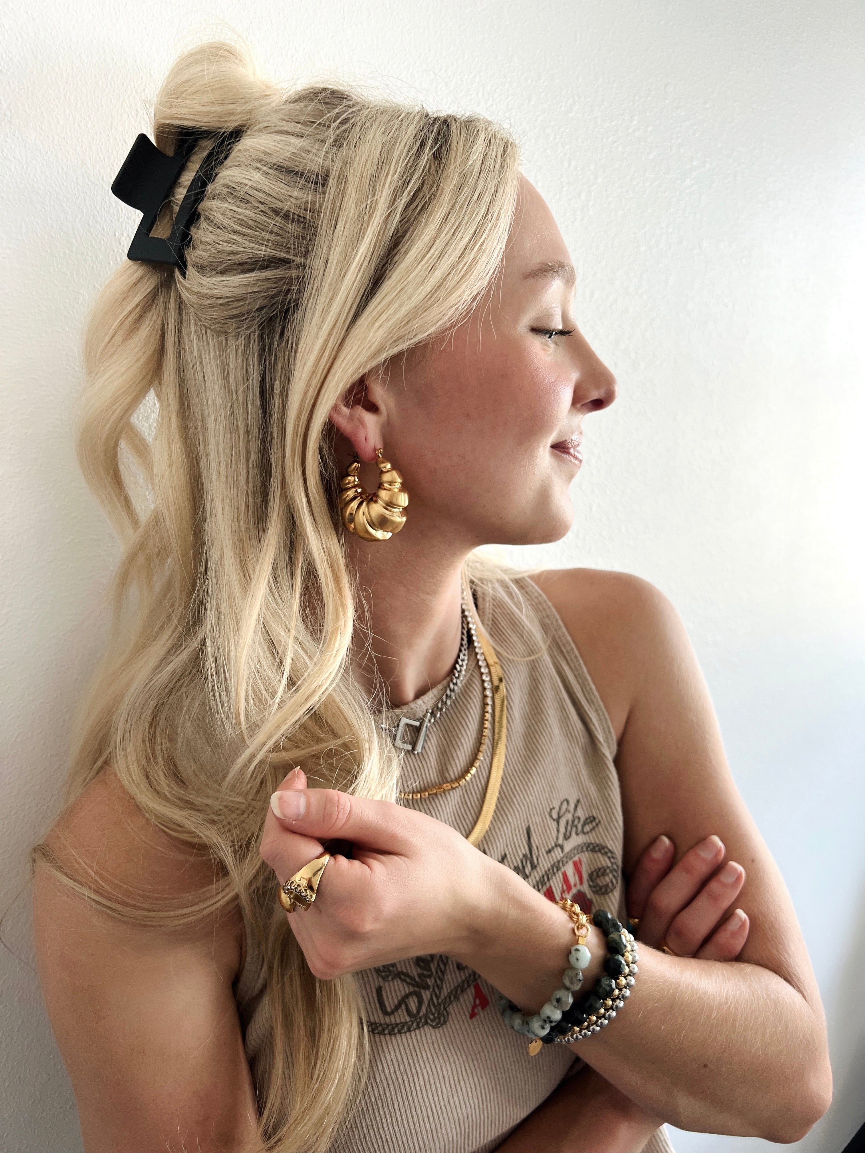 Esmerelda Statement Croissant Hoop Earrings