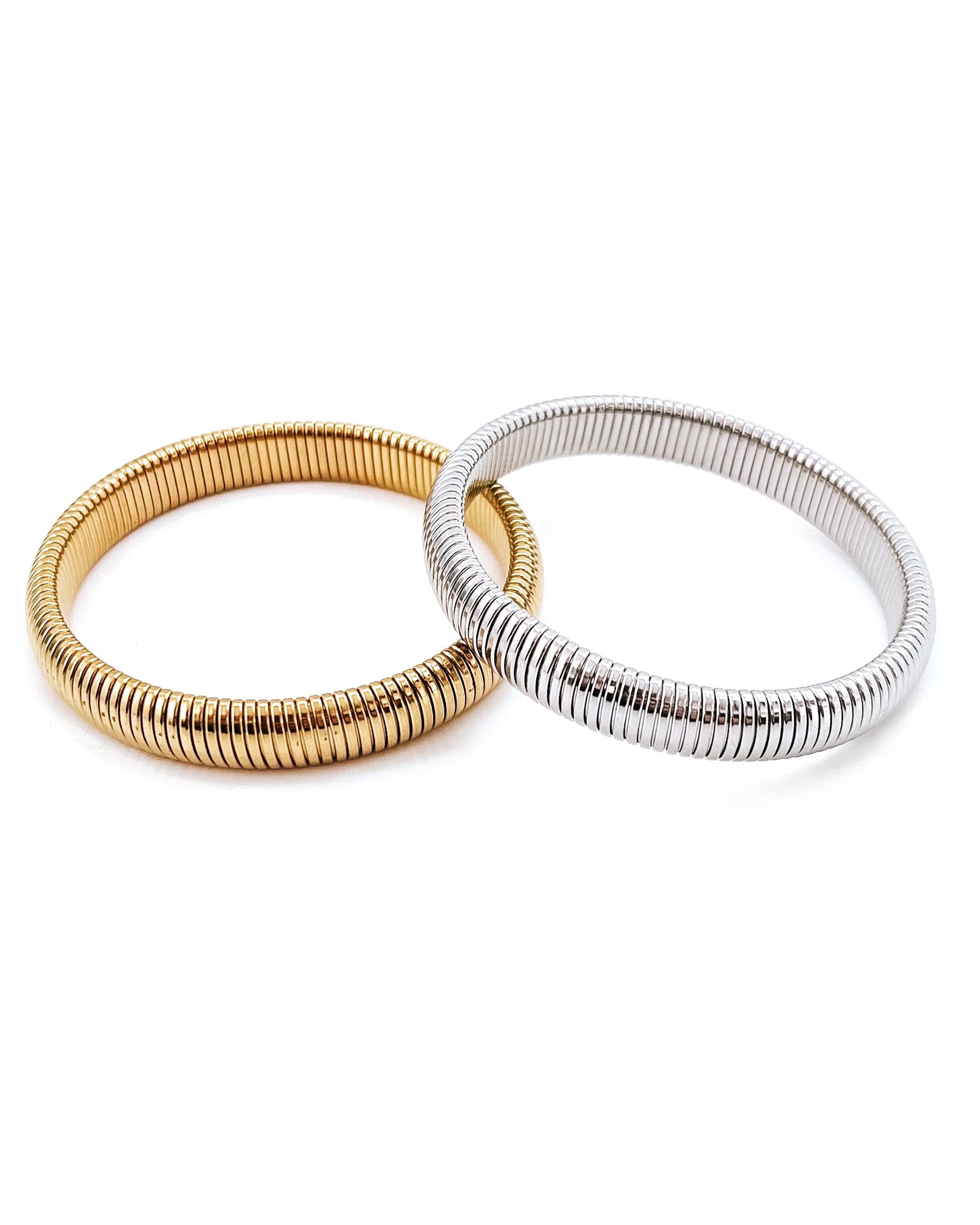 Baia Thin Coil Bangle Bracelet || Choose Color