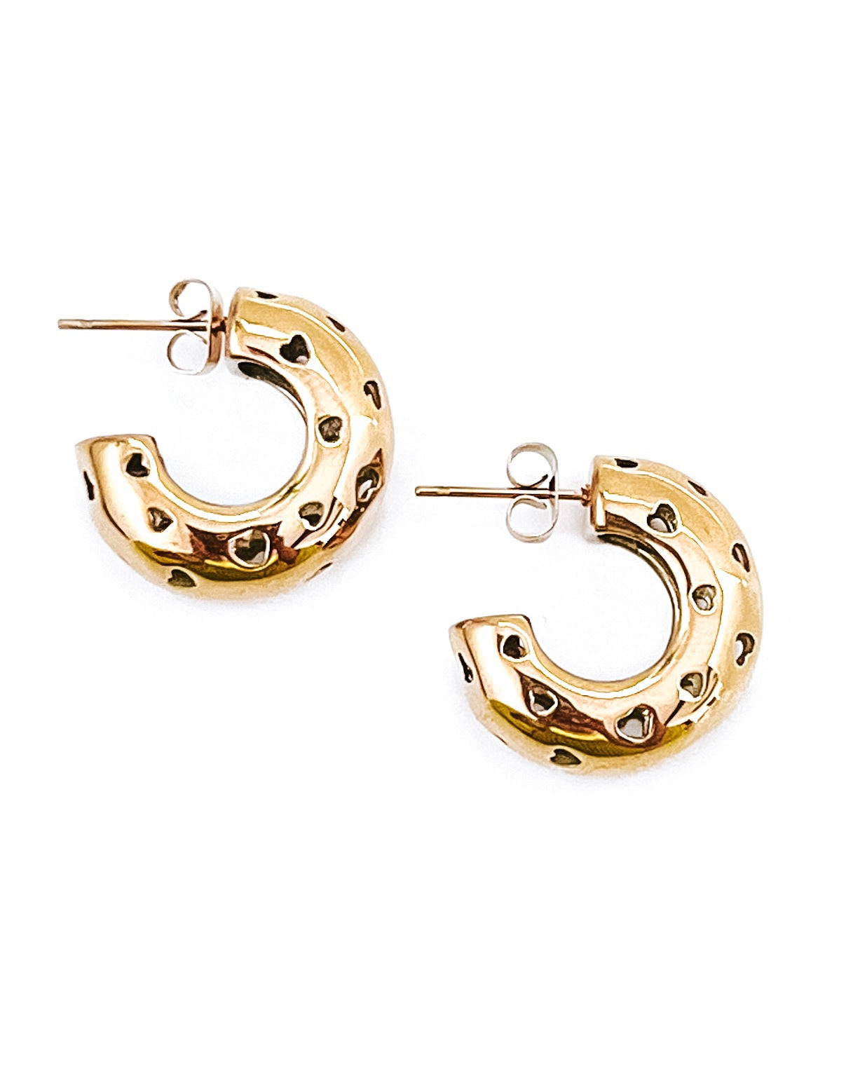 Cheryl Heart Hoop Earrings || Choose Color