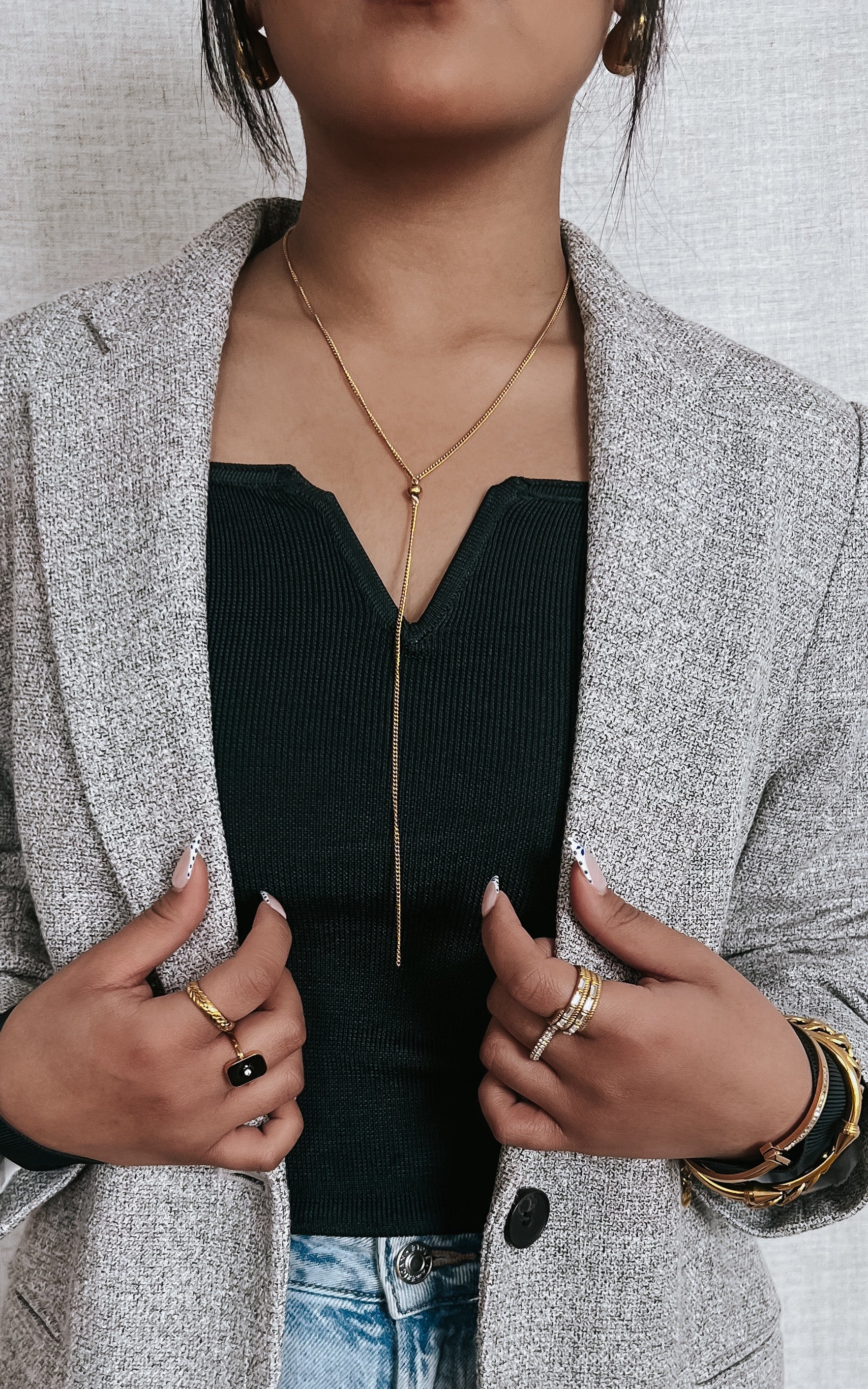 Sahara Dainty Lariat Necklace