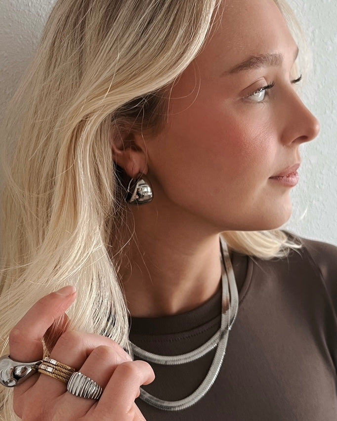 Enoch Silver Earrings || Choose Size