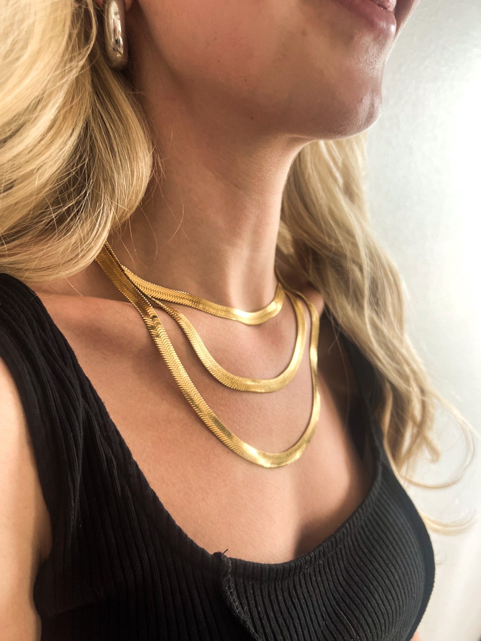 Mia Herringbone Necklace || Choose Length
