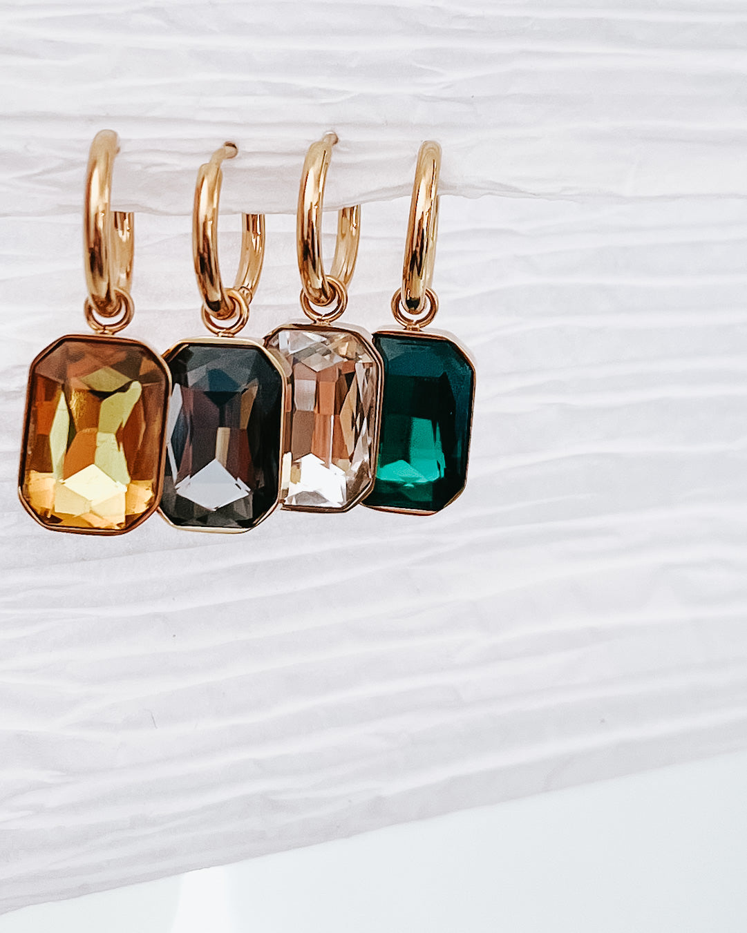 Elio Jewel Hoop Earrings || Choose Color