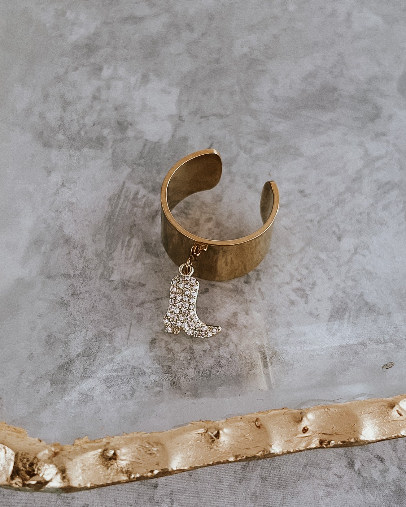 Howdy Boot Charm Ring