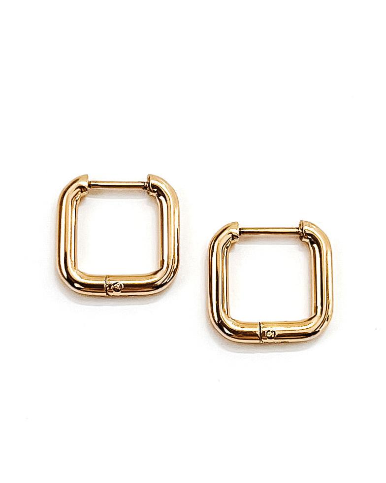 Enid Square Huggie Earrings || Choose Color