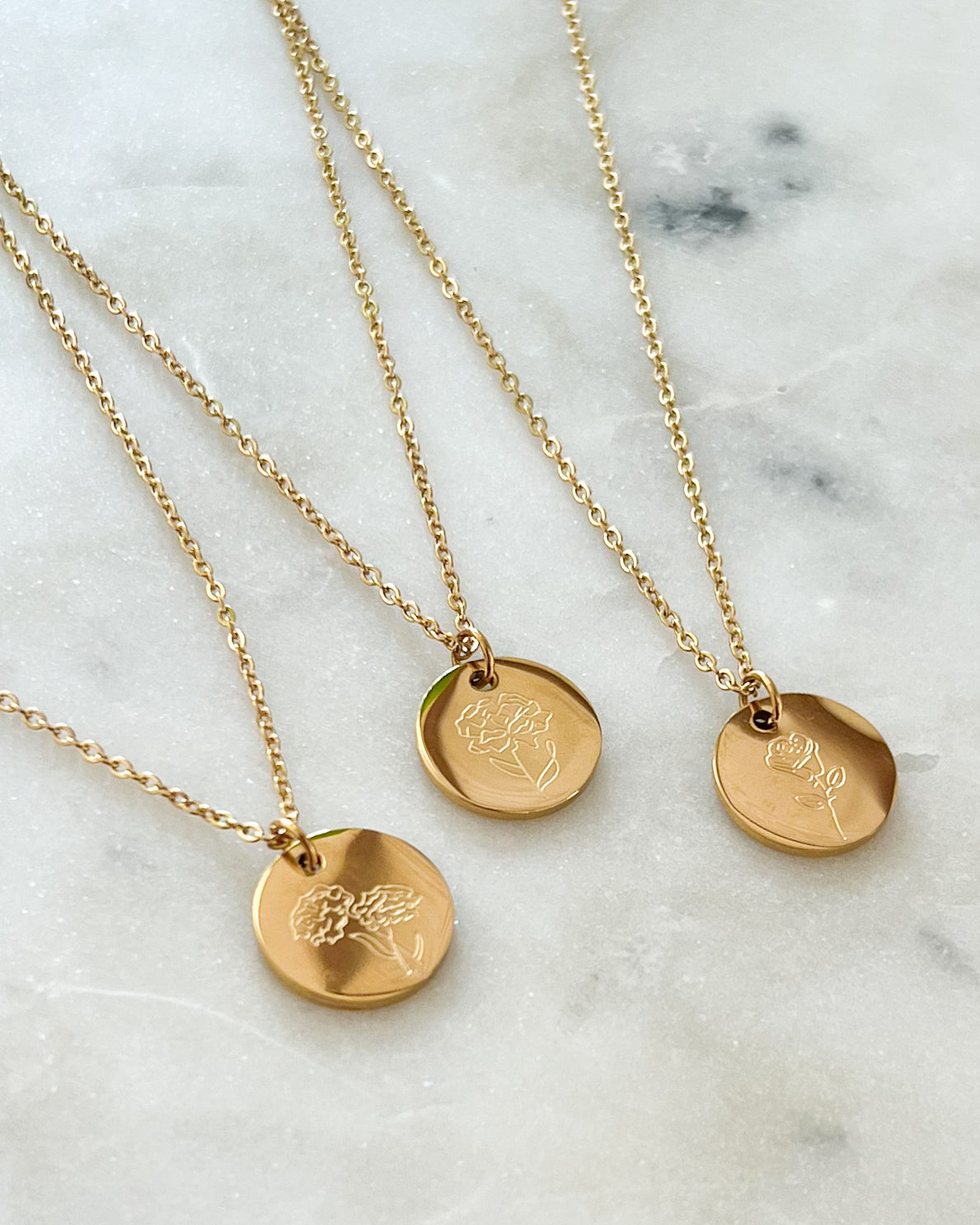 Birth Flower Necklace || Choose Month