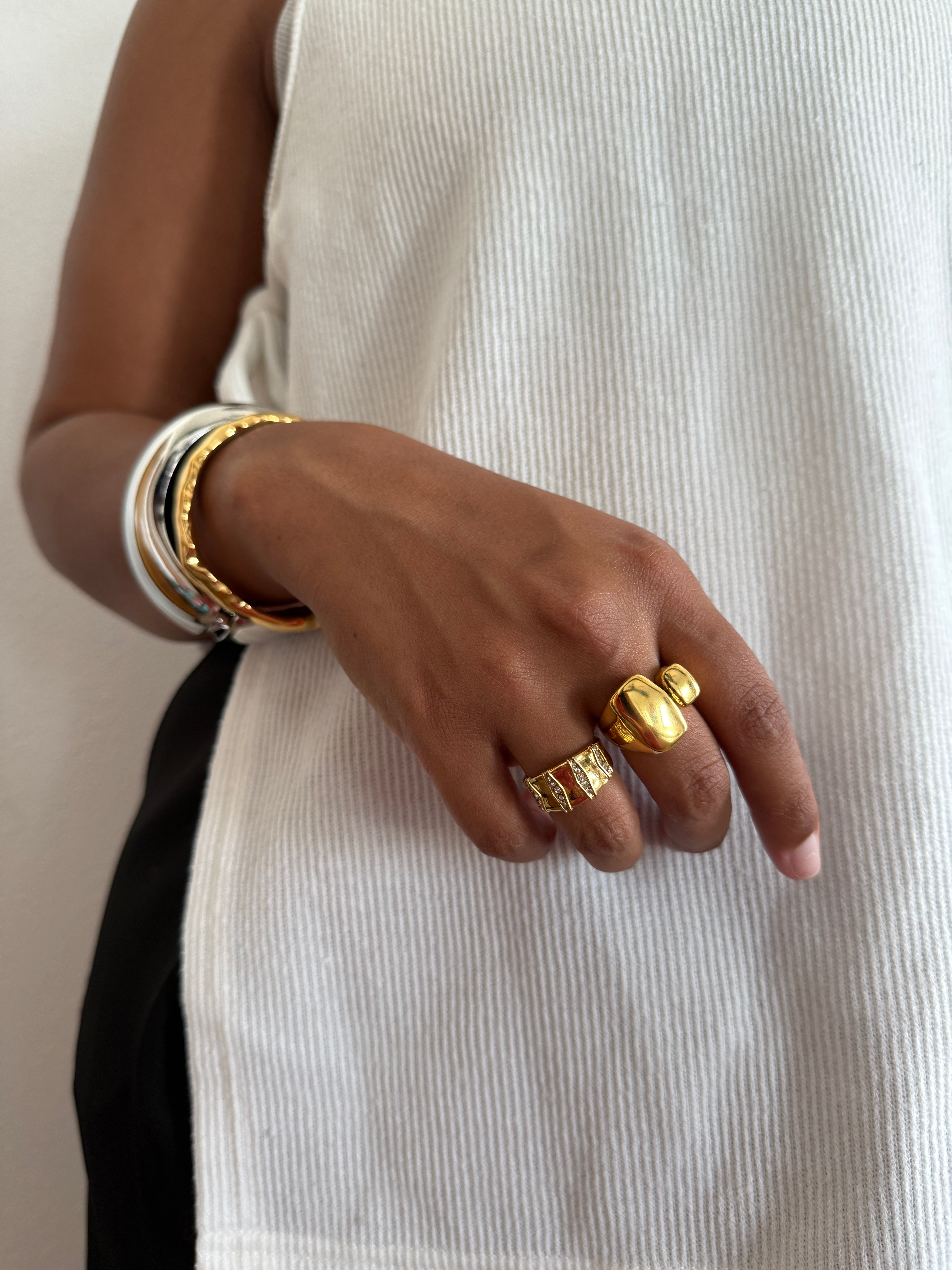 Ruth Crystal Gold Ring