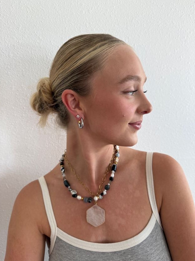 Stevie Neutral Beaded Necklace