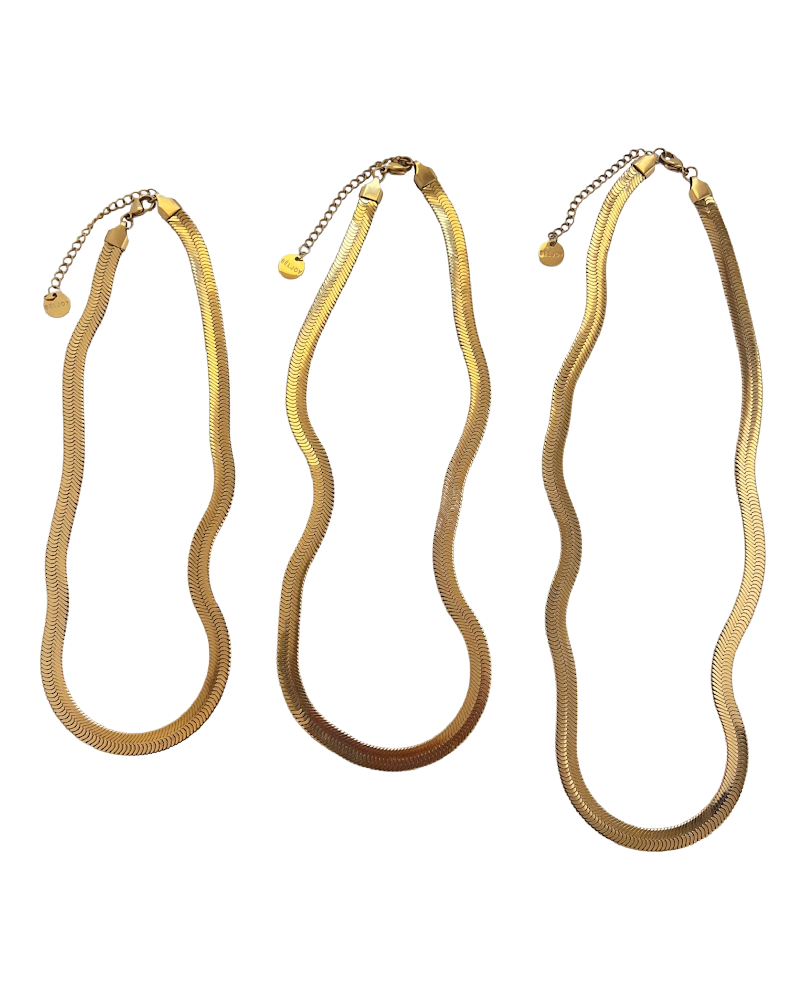 Mia Herringbone Necklace || Choose Length