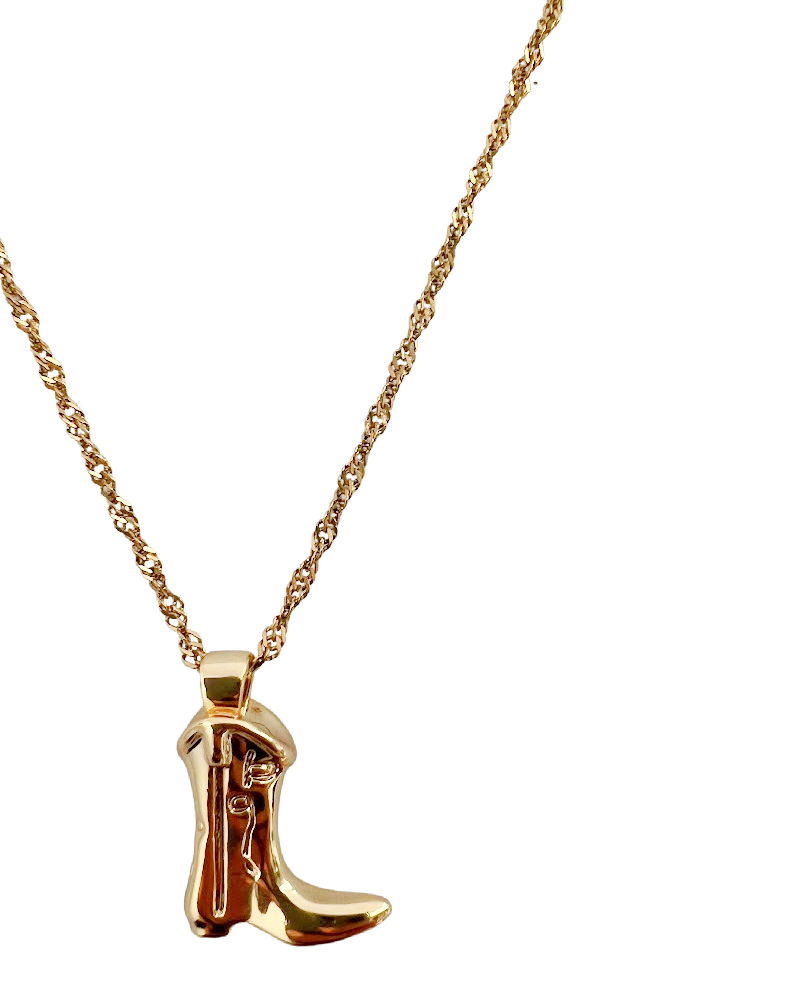 Cowgirl Up Boot Necklace