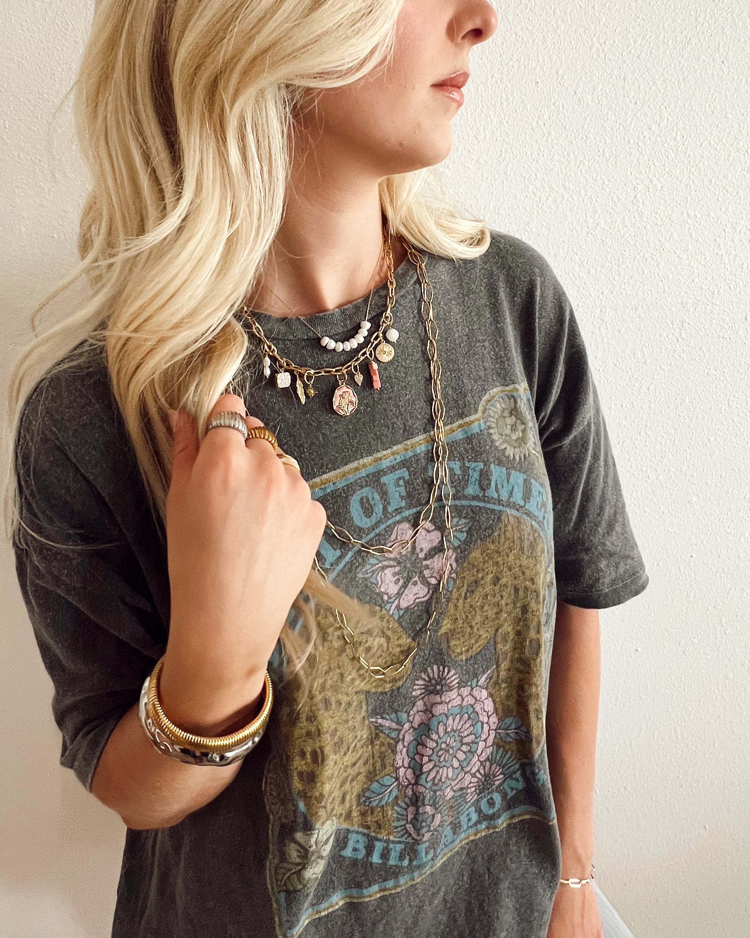 Mercer Long Diamond Link Chain Necklace || Choose Style