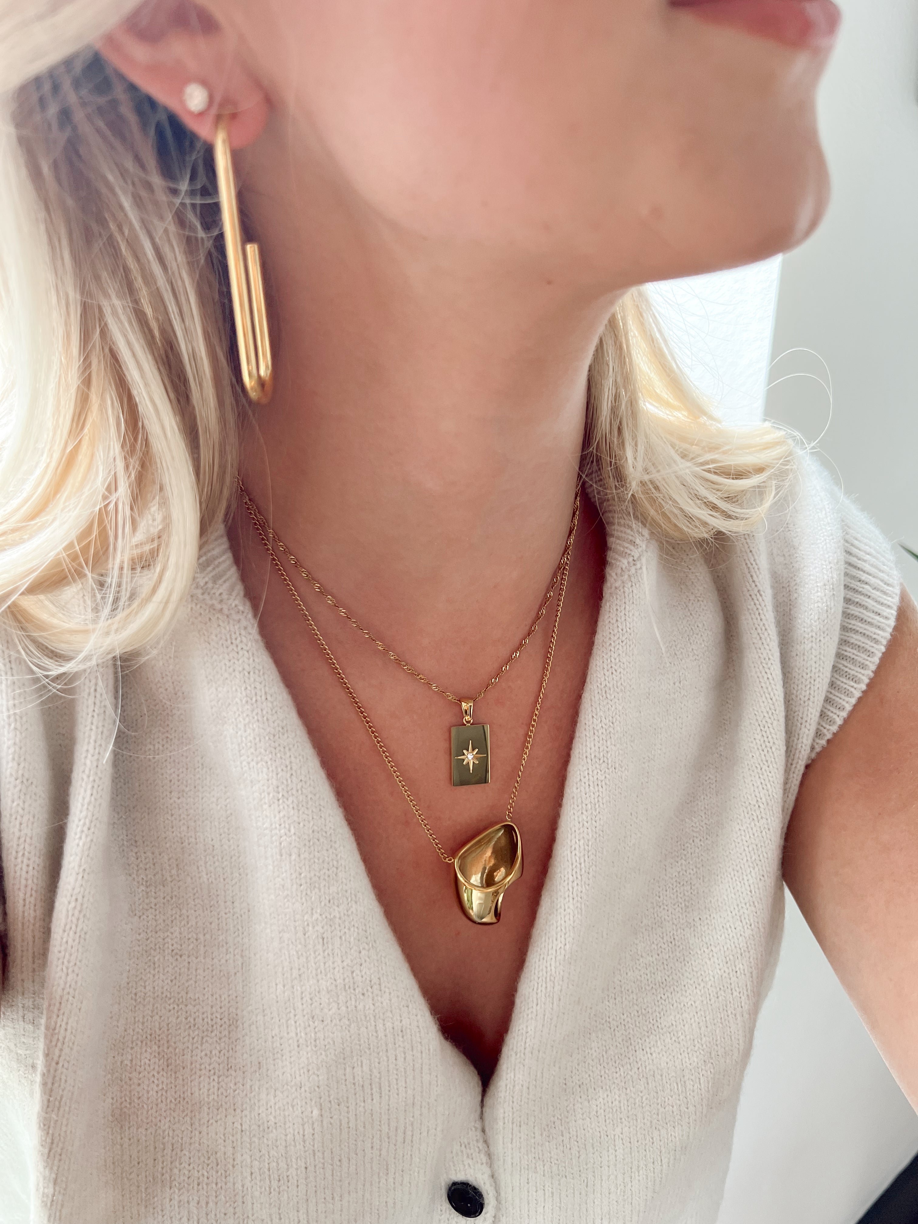 Tisha Gold Nugget Necklace