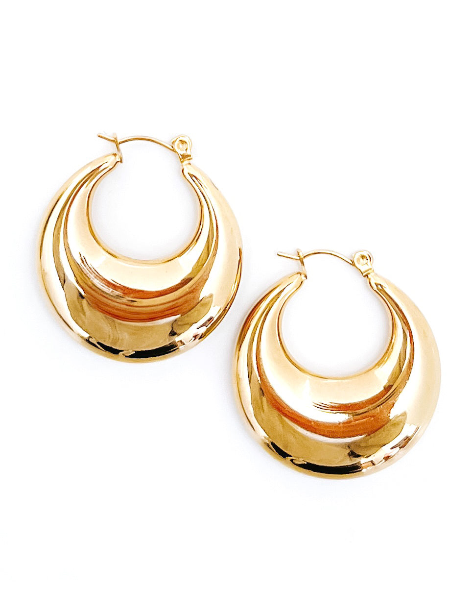 England Gold Hoop Earrings