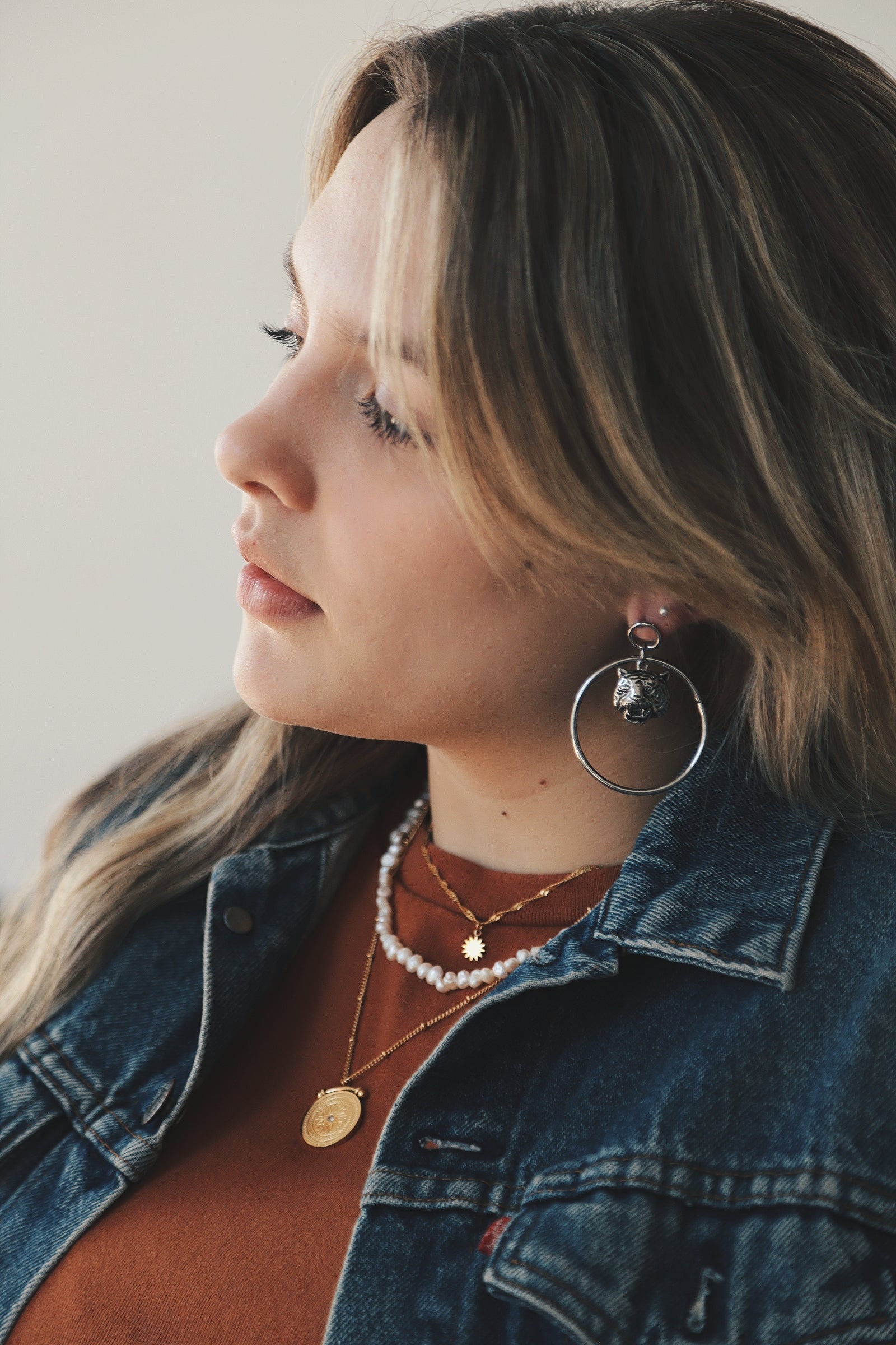 Evans Tiger Stud Earrings