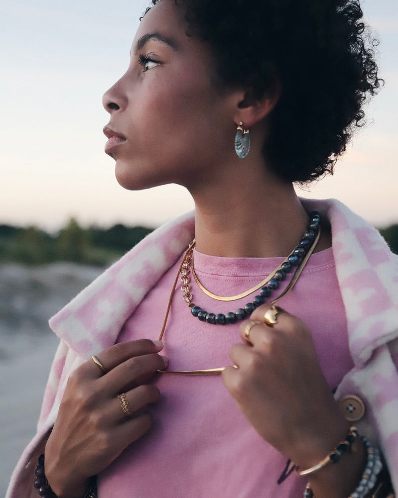 Lyra Herringbone Necklace || Choose Color