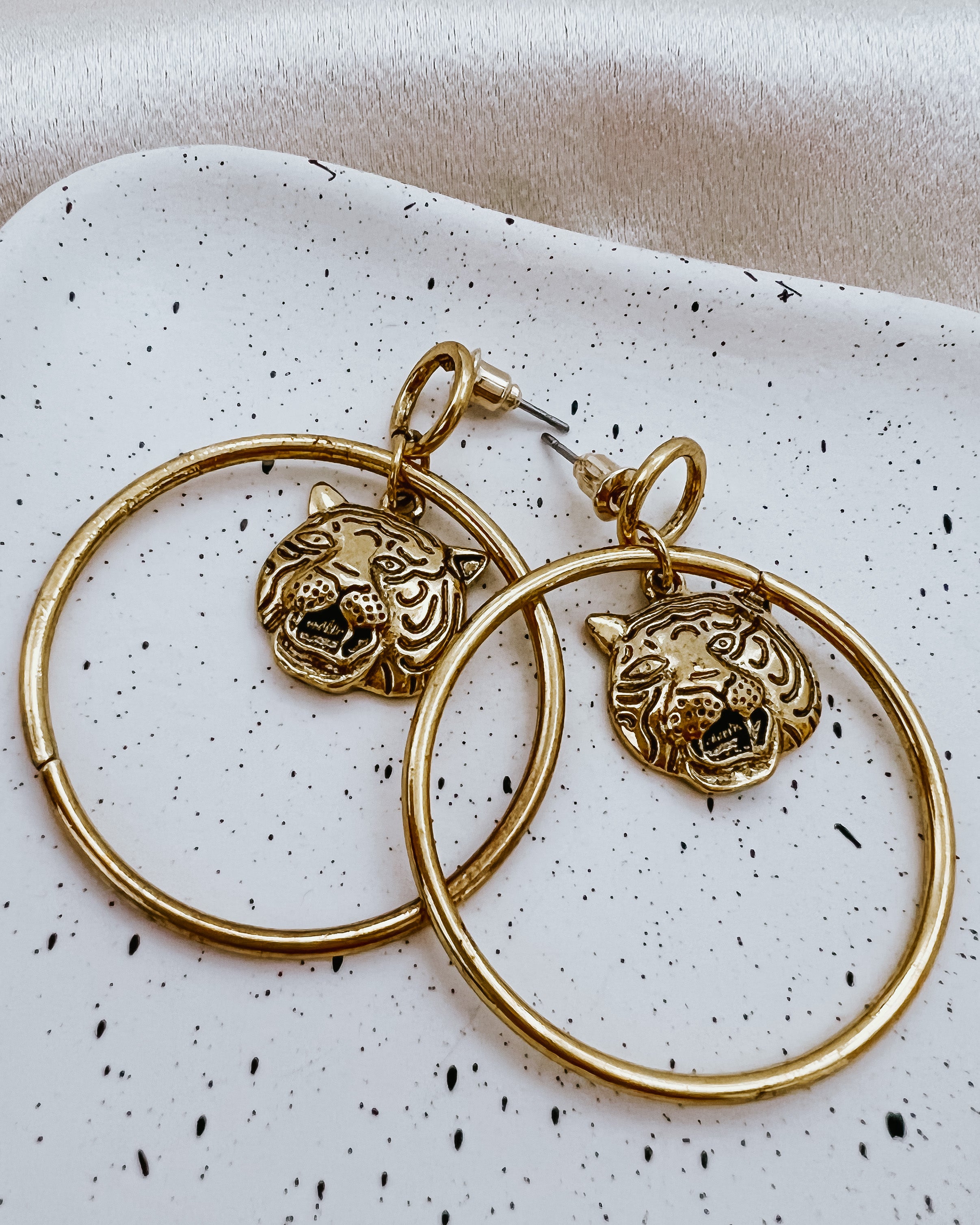 Evans Tiger Stud Earrings