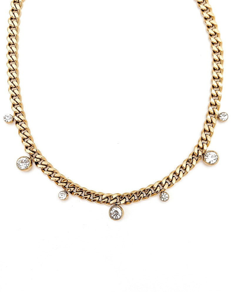 Chloe Crystal Cuban Chain Necklace