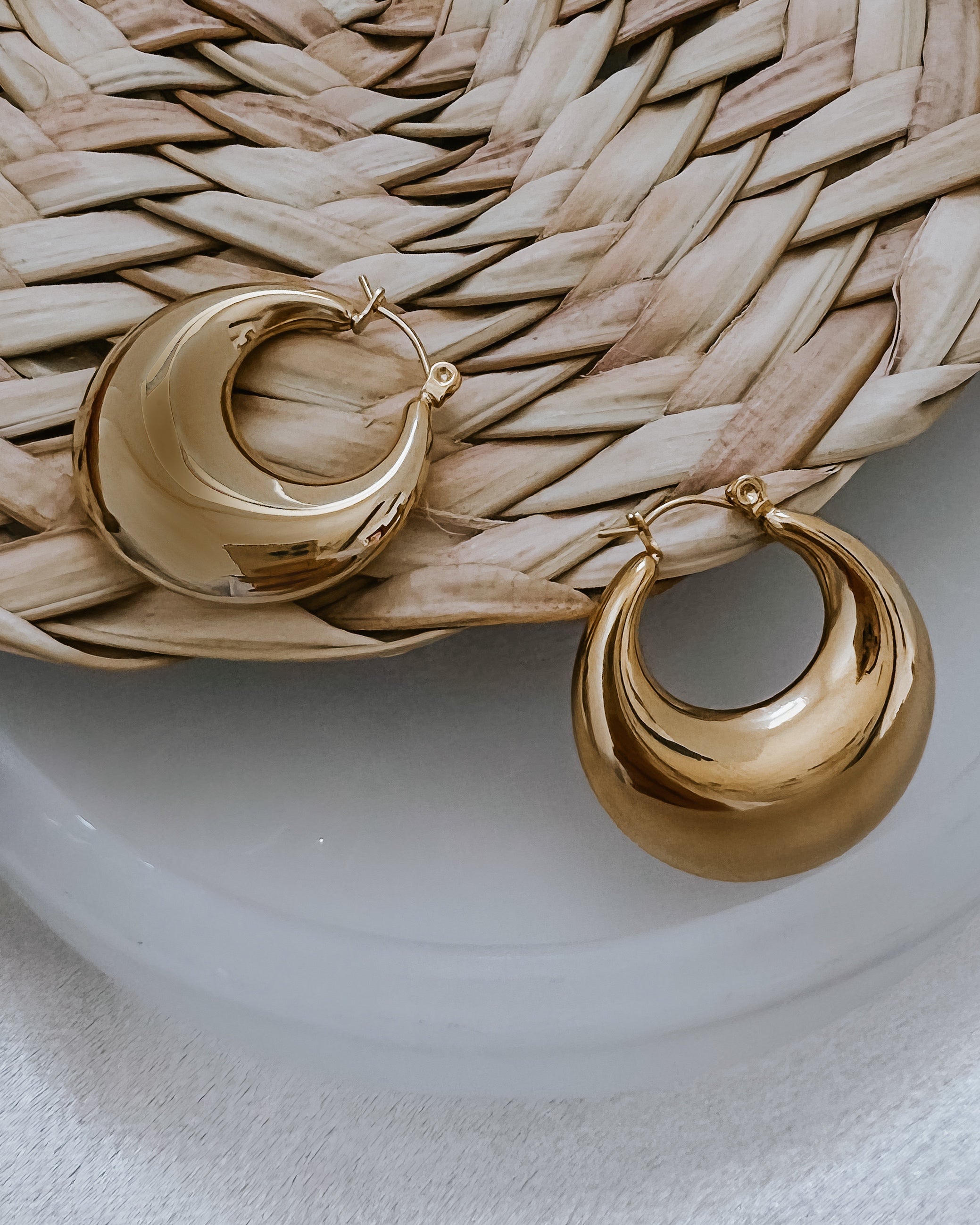 England Gold Hoop Earrings