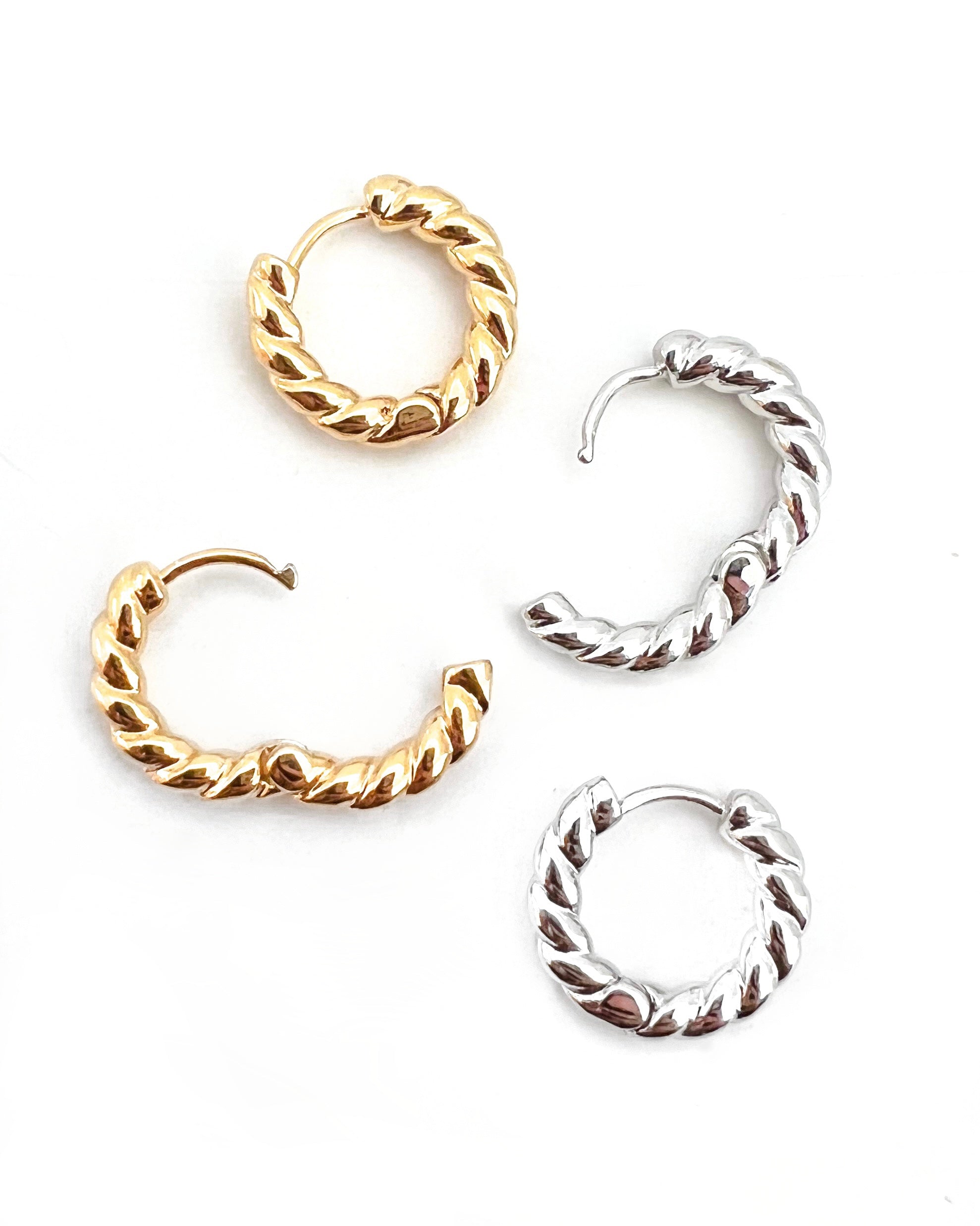 Eunice Twisted Hoop Earrings || Choose Color