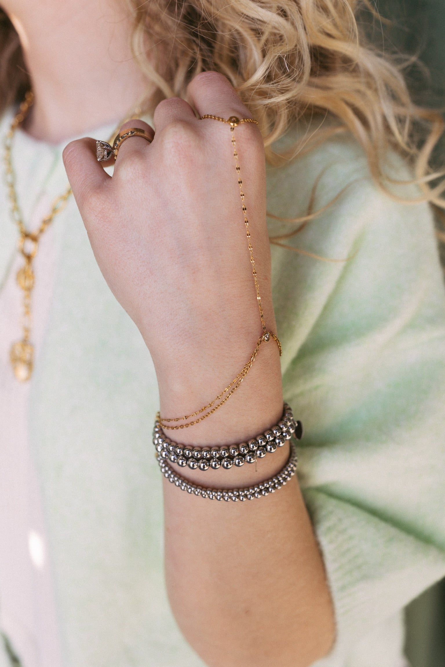 CHAIN + BEADED BRACELETS