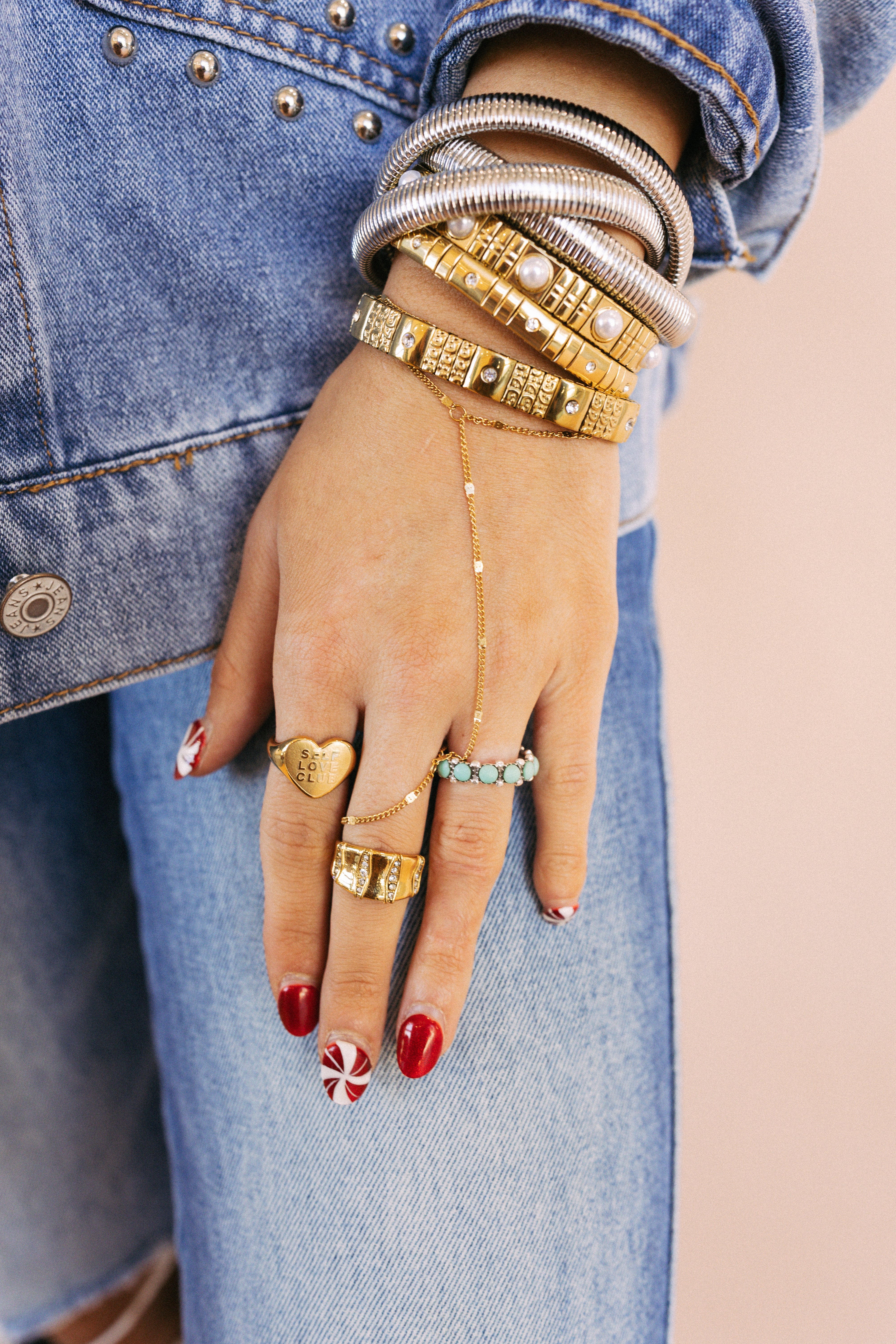 CHAIN + BEADED BRACELETS