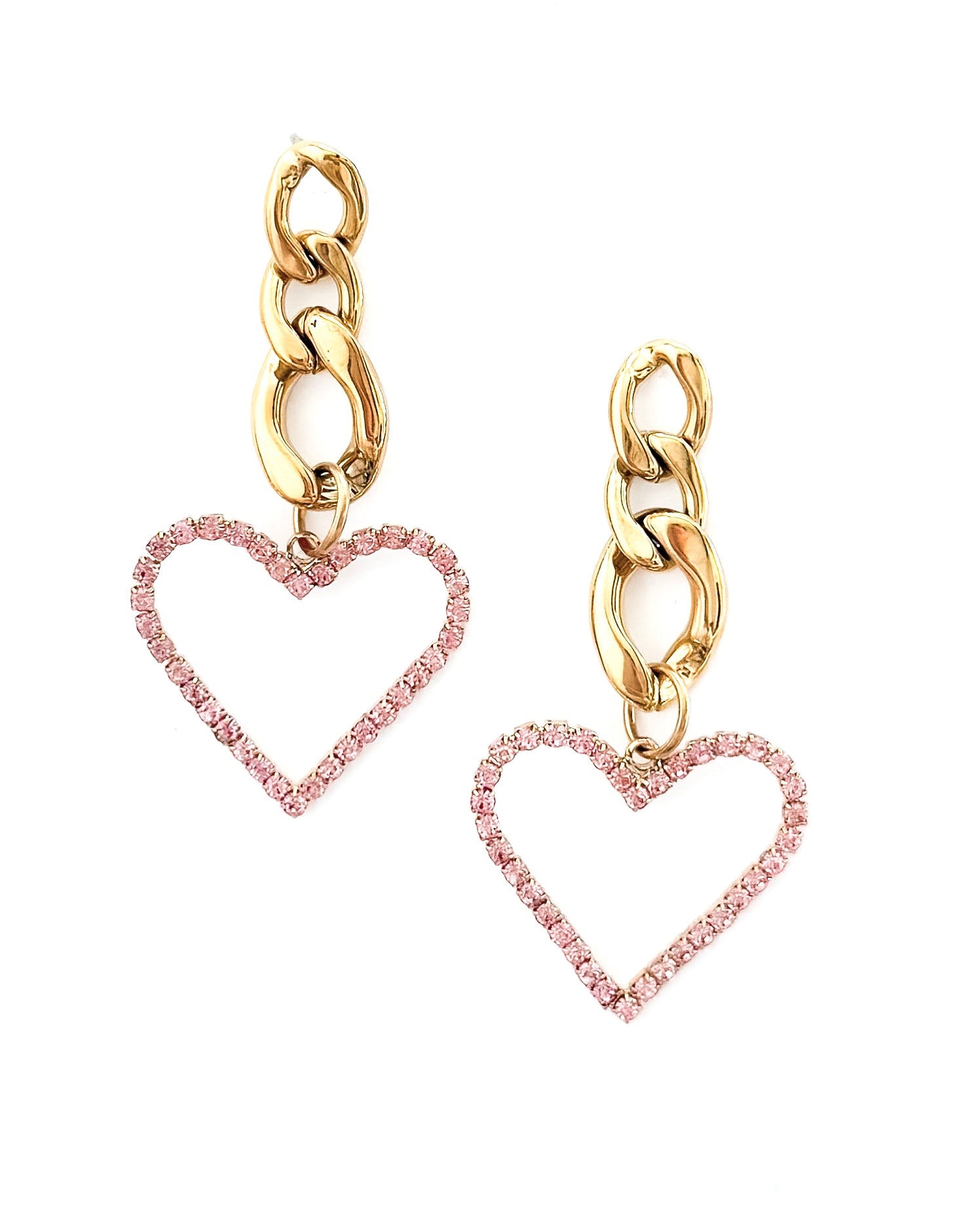 Elwood Crystal Heart Earrings