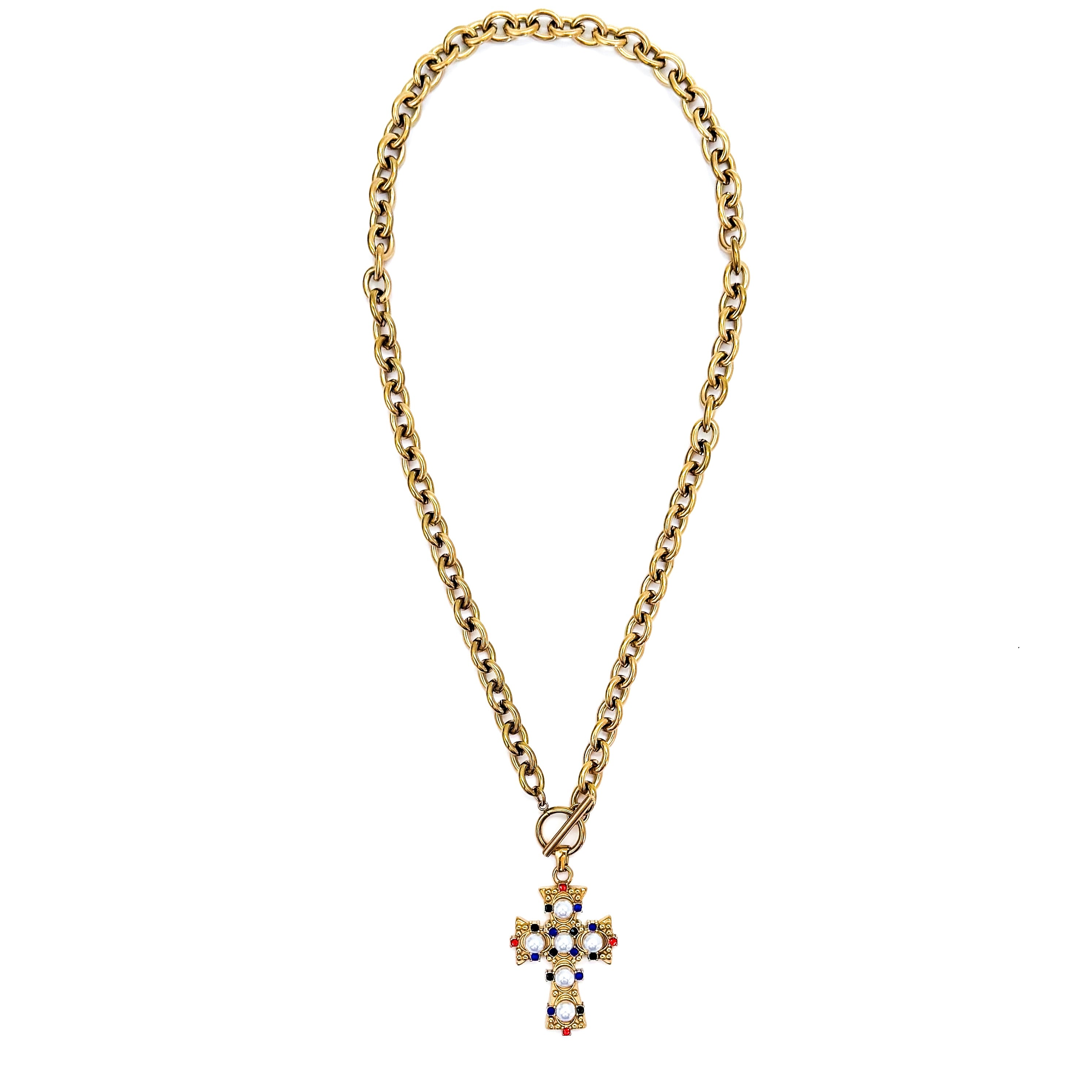 Mina Cross Pendant Necklace
